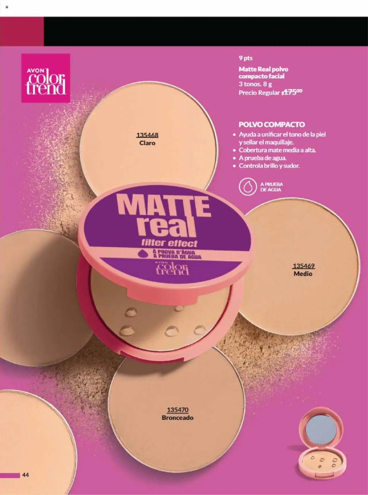 Nuevas ofertas de AVON válidas en toda la República Mexicana desde el 09.08.2025. ¡Encuentra las mejores ofertas en AVON - Campaña 13 2025! | Página: 51 | Productos: Agua, Brillo, Polvo compacto, Mate