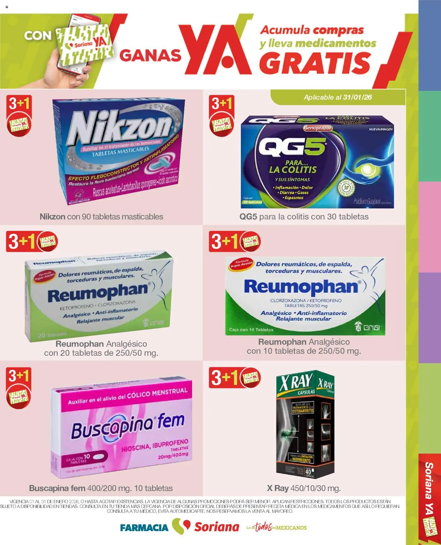 Nuevas ofertas de Soriana válidas en toda la República Mexicana desde el 01.01.2026. ¡Encuentra las mejores ofertas en Soriana - Folleto Farnacia Súper Nacional! | Página: 21 | Productos: Analgésico, Antiinflamatorio, Caja