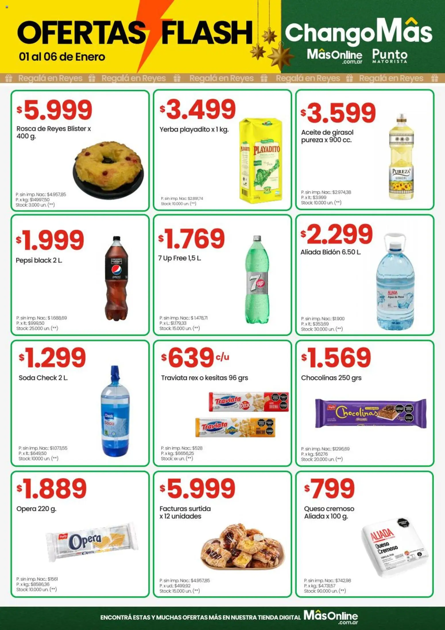 Punto Mayorista catálogo │ válido desde el 01.01.2026 | Página: 13 | Productos: Bidón, Yerba, Aceite, Soda