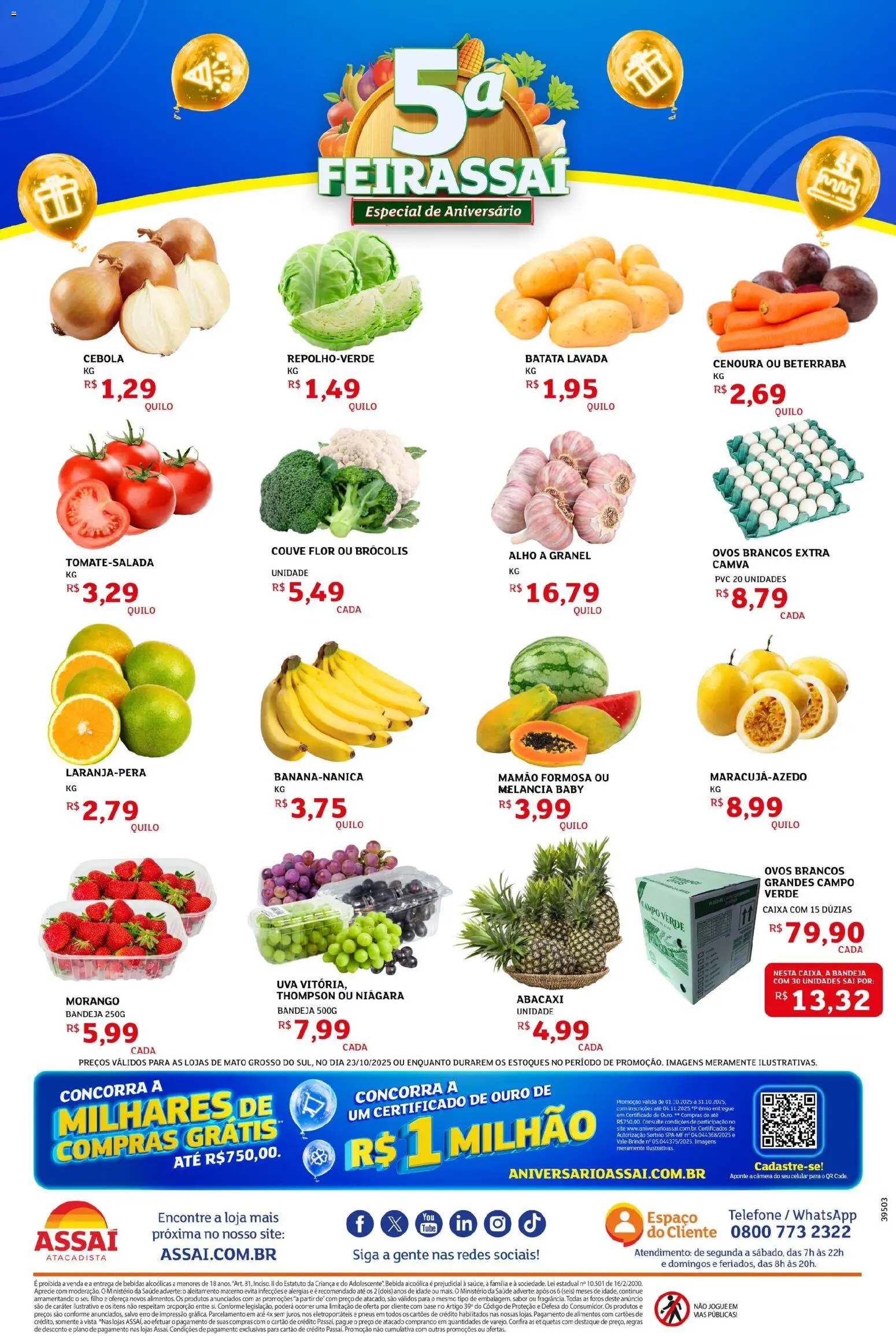 Assaí Atacadista Folheto - válido de 23.10.2025 | Página: 2 | Produtos: Cebola, Caixa, Abacaxi, Câmera
