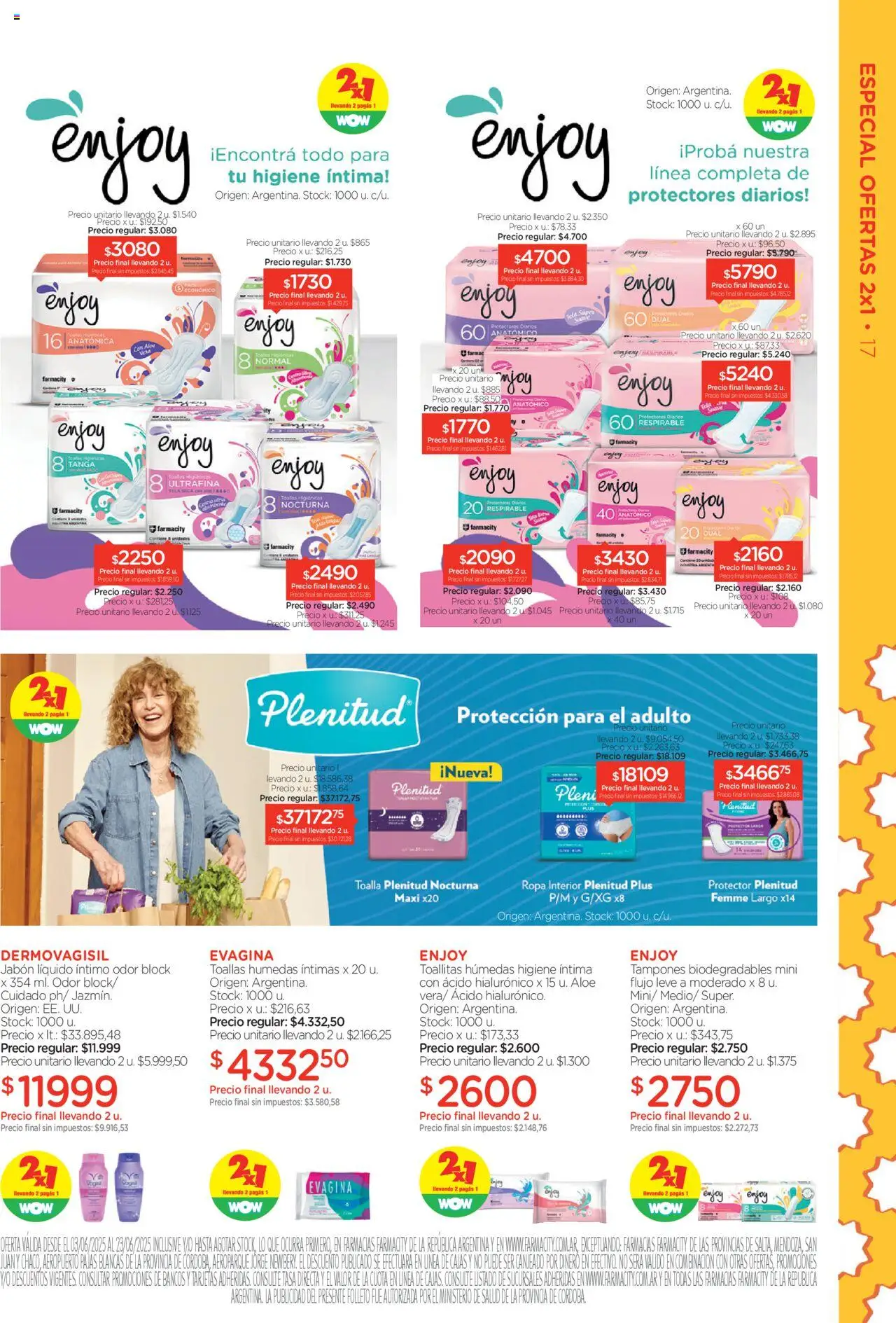 Farmacity catálogo │ válido desde el 03.06.2025 | Página: 17 | Productos: Toalla, Toallas, Ropa, Ropa interior