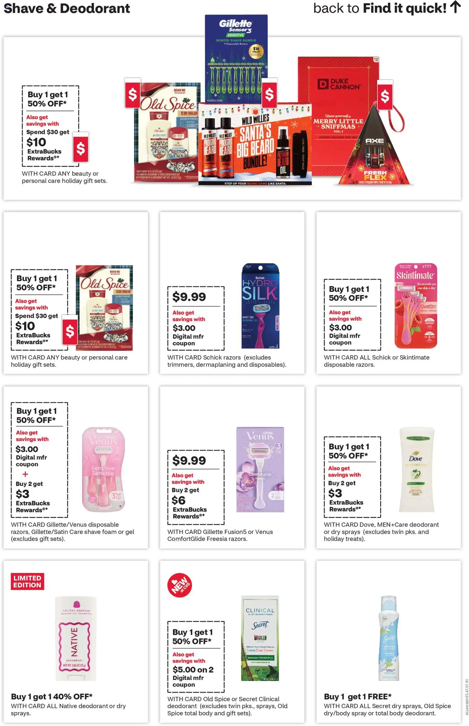 CVS Pharmacy Weekly Ad - TX - valid from 16.11.2025 | Page: 15 | Products: Deodorant, Antiperspirant, Body Wash, Game