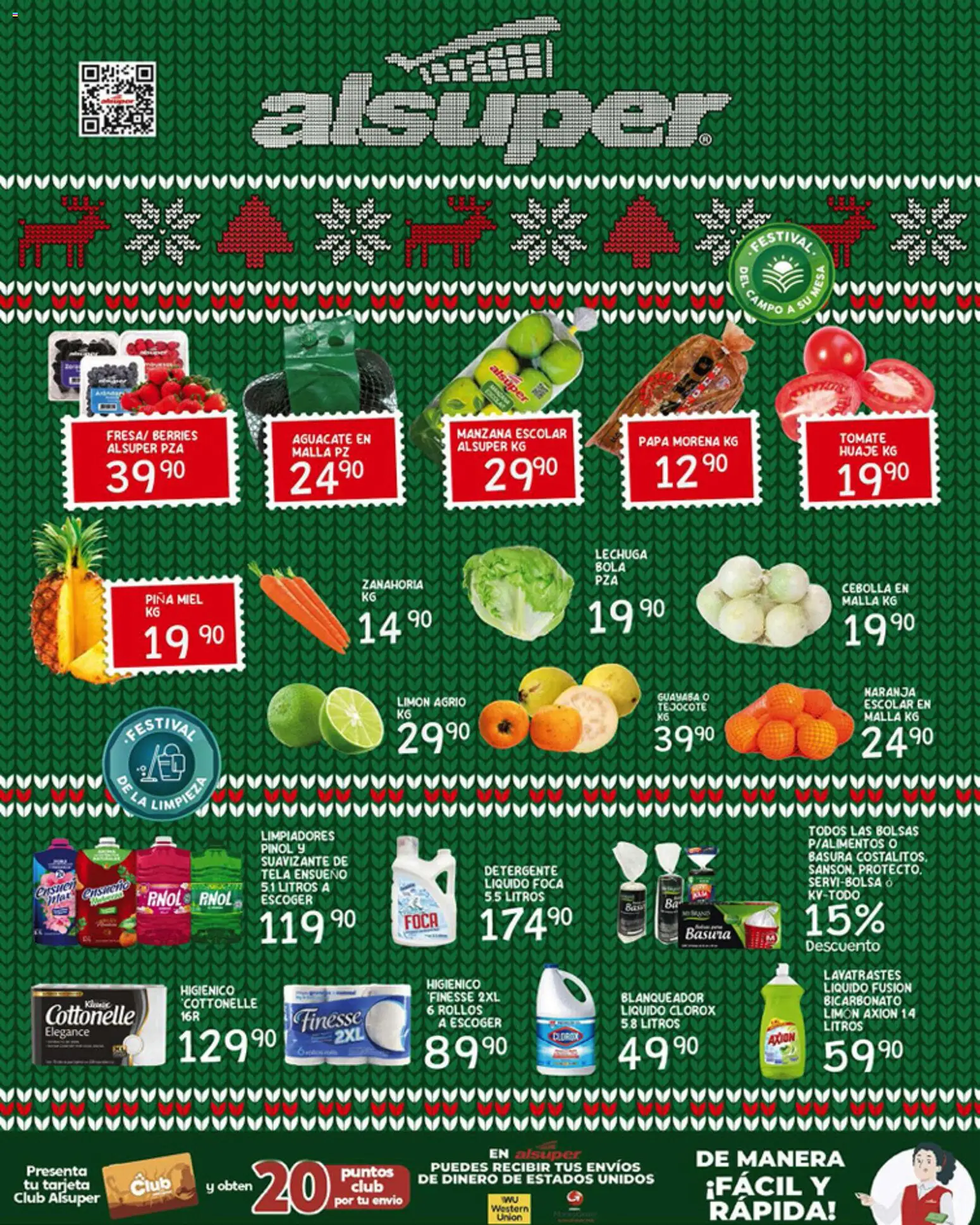 Nuevas ofertas de Alsuper válidas en toda la República Mexicana desde el 23.12.2025. ¡Encuentra las mejores ofertas en Alsuper folleto Durango! | Página: 8 | Productos: Tomate, Manzana, Piña, Malla