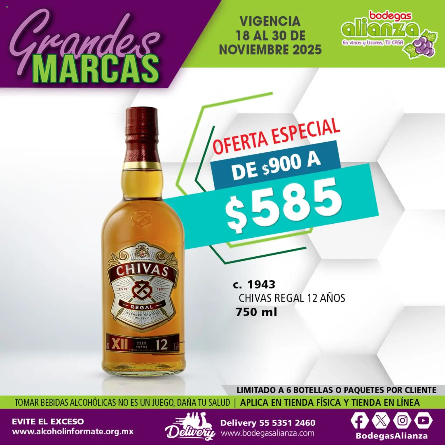 Nuevas ofertas de Bodegas Alianza válidas en toda la República Mexicana desde el 18.11.2025. ¡Encuentra las mejores ofertas en Bodegas Alianza catálogo Ofertas ! | Página: 1 | Productos: Whisky