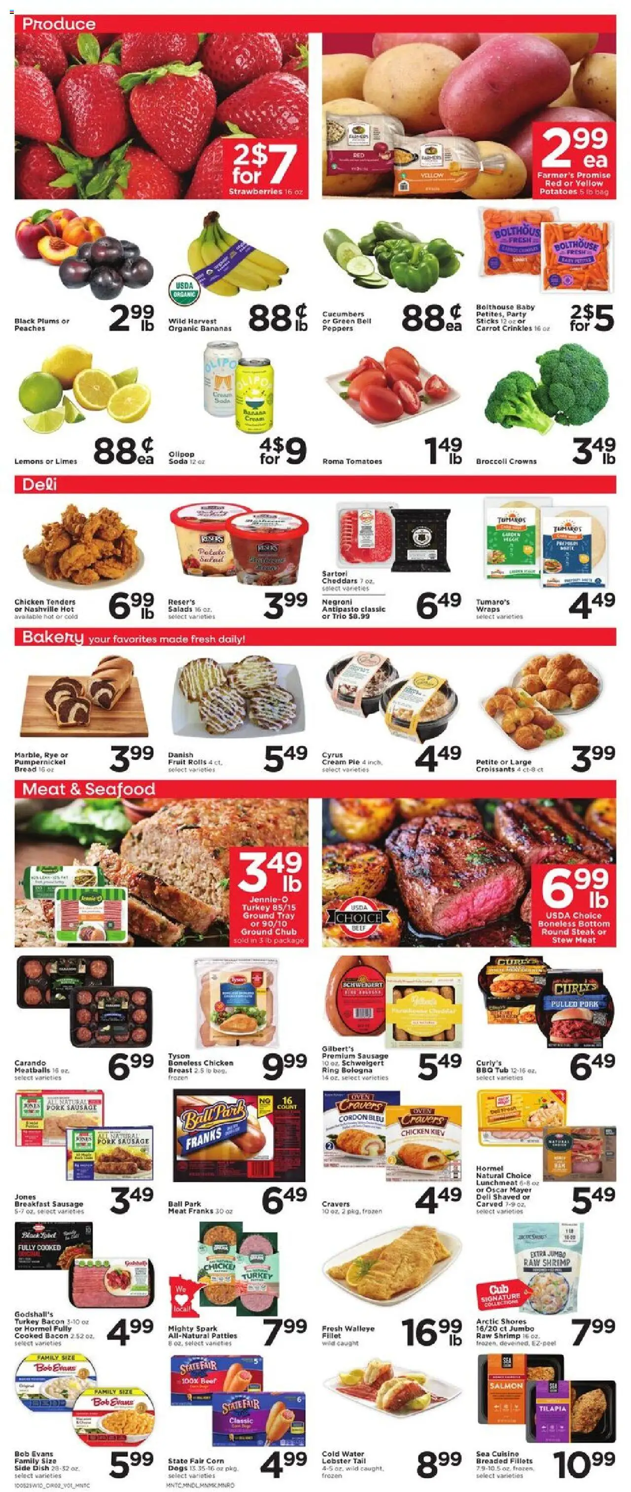 Cub Foods Weekly Ad - valid from 05.10.2025 | Page: 2 | Products: Peaches, Ring, Tomatoes, Beef