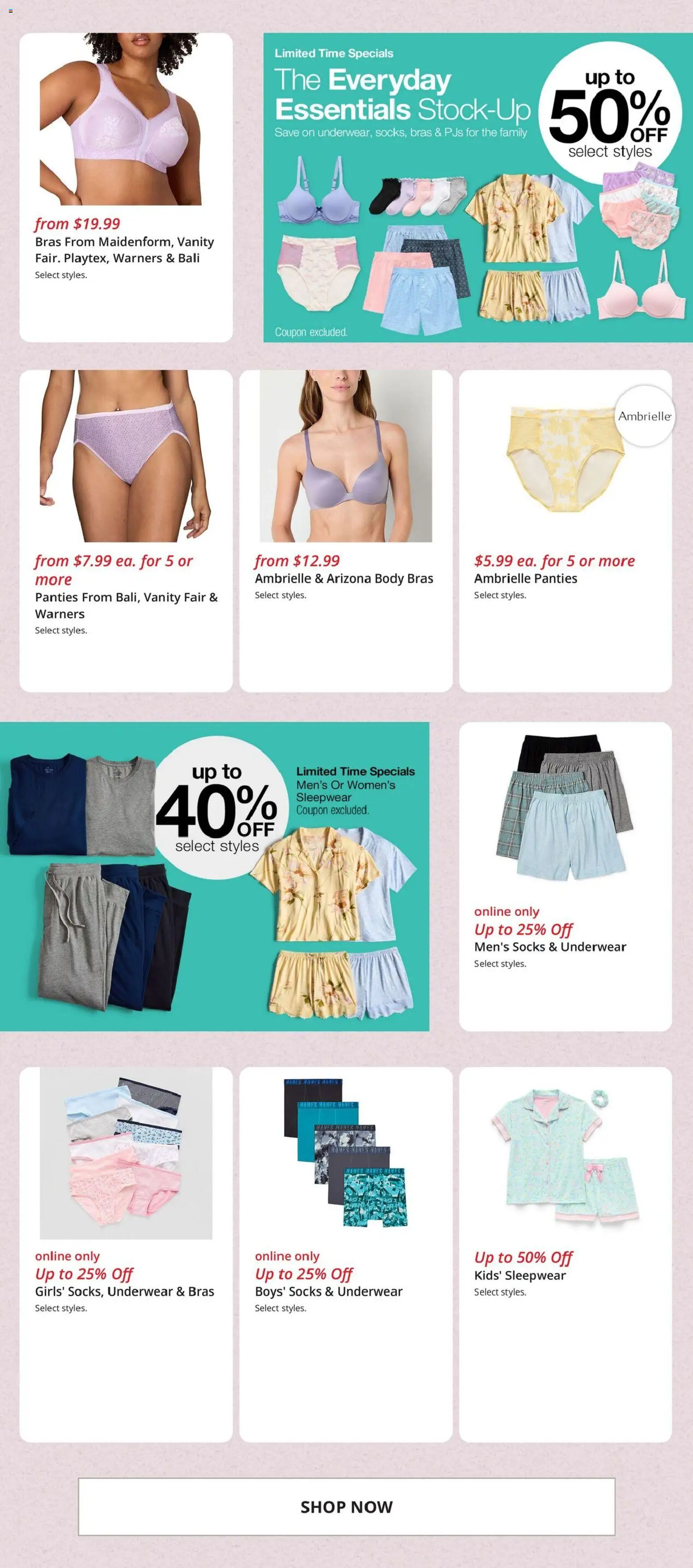 JCPenney Weekly Ad - valid from 13.03.2026 | Page: 4 | Products: Underwear, Panties, Socks