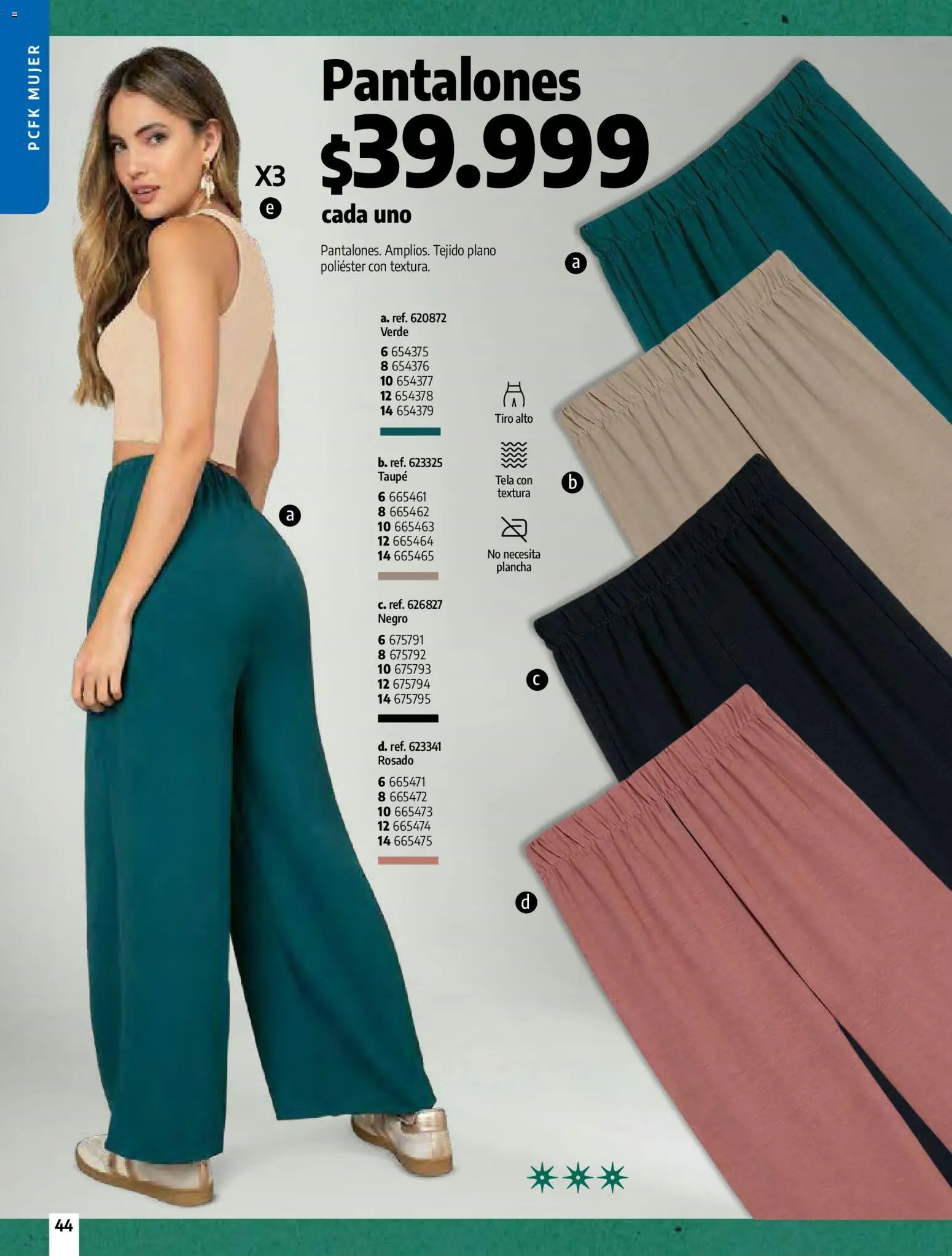 Pacifika revista - valida desde el 01.04.2026 | Página: 44 | Productos: Plancha, Pantalones