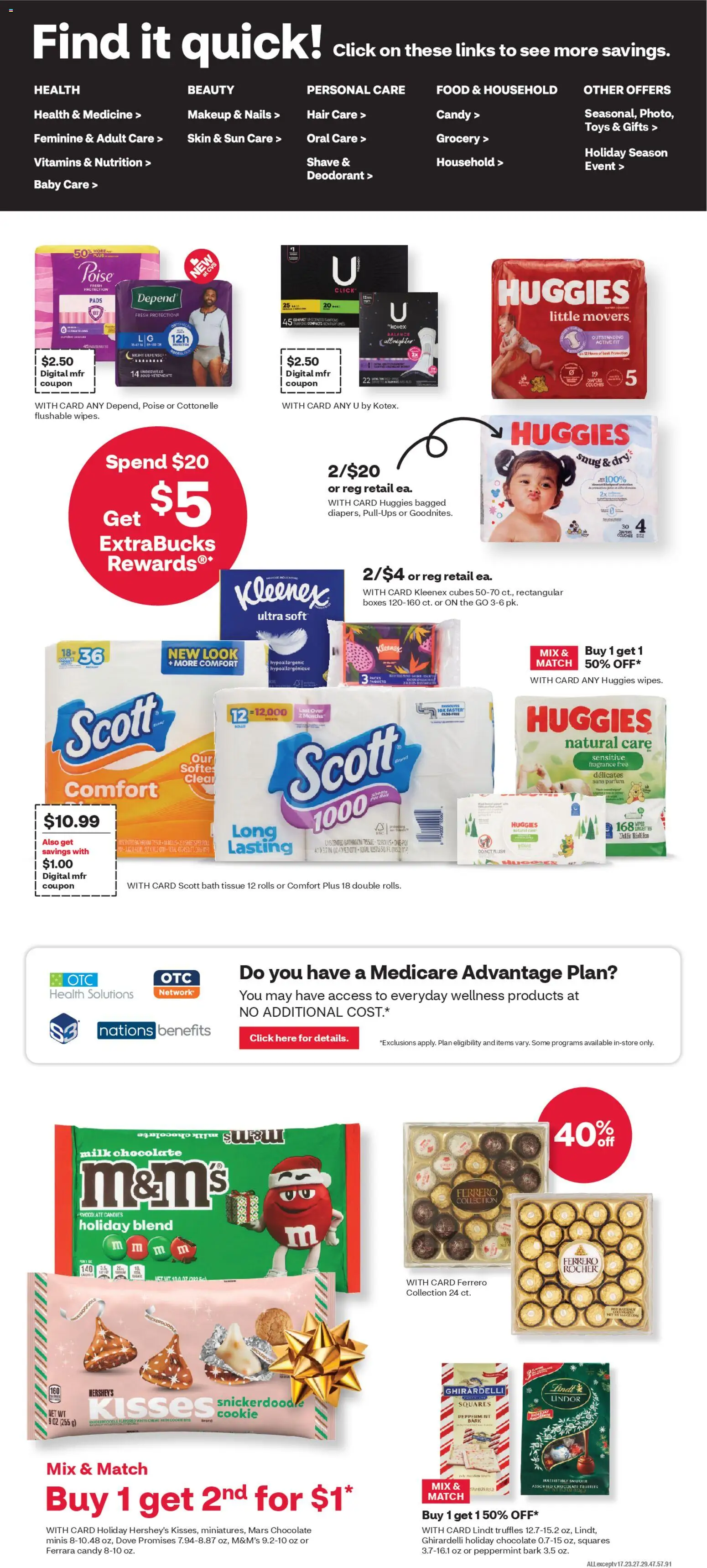CVS Pharmacy Weekly Ad - TX - valid from 16.11.2025 | Page: 4 | Products: Bath, Fragrance, Chocolate, Candies
