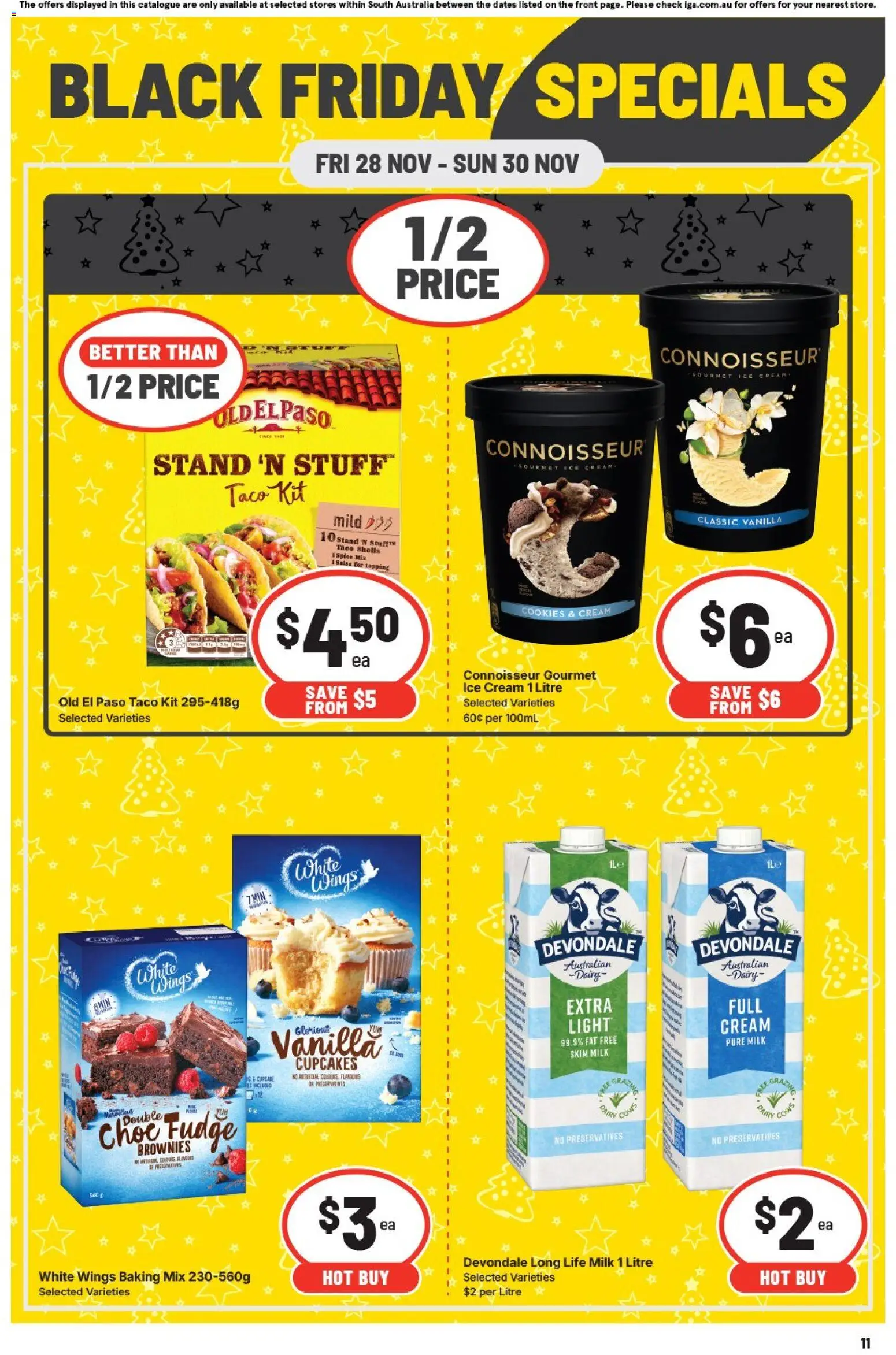 IGA catalogue - valid from 28.11.2025 | Page: 3 | Products: Light, Milk, Dairy, Ice cream
