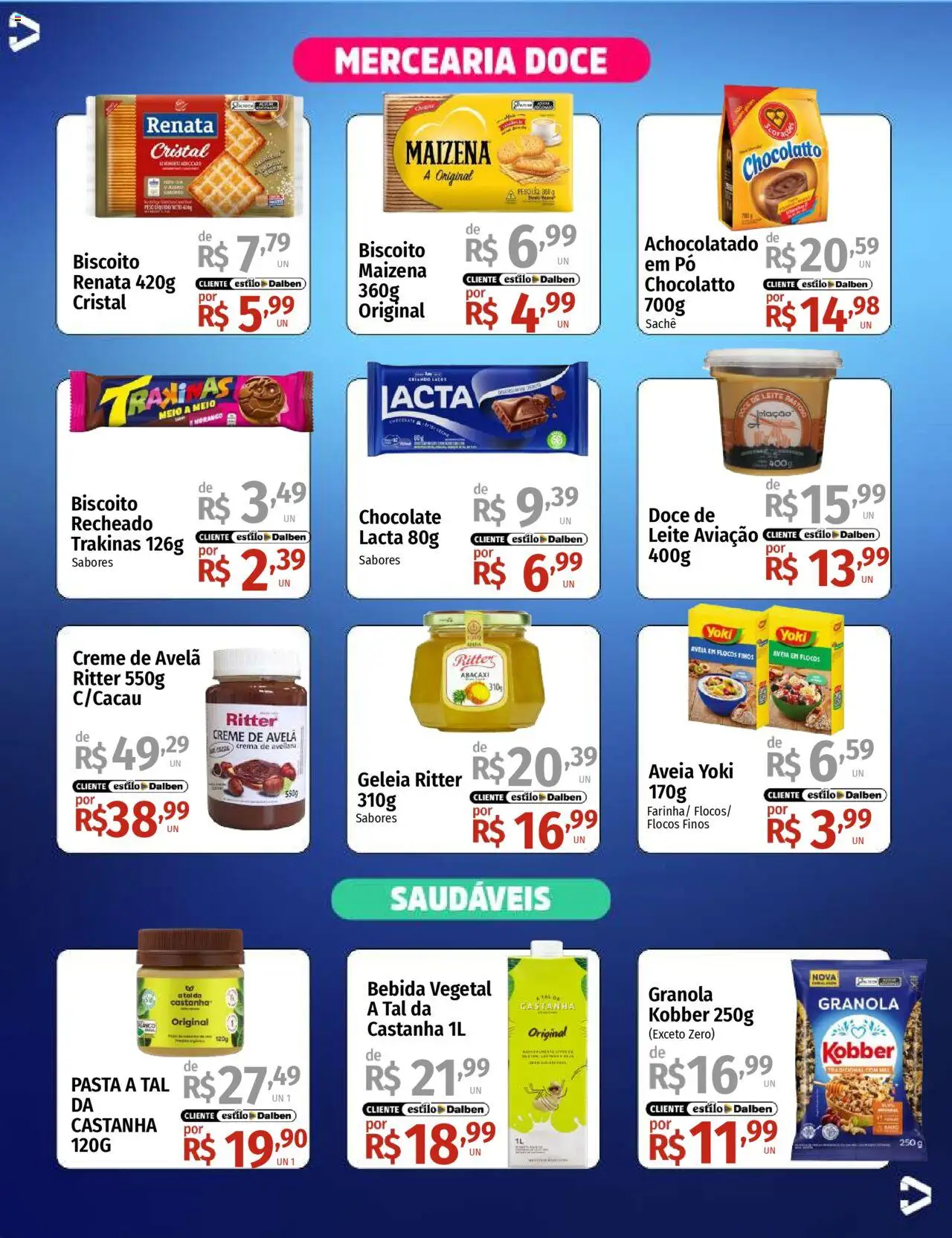 Supermercado Dalben Folheto - válido de 17.10.2025 | Página: 6 | Produtos: Leite, Creme, Creme de avelã, Avelã