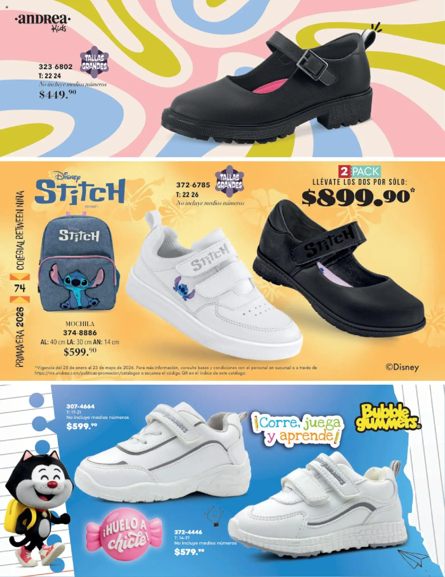 Nuevas ofertas de Andrea válidas en toda la República Mexicana desde el 25.01.2026. ¡Encuentra las mejores ofertas en Andrea catálogo Infantil! | Página: 74 | Productos: Mochila, Chicle