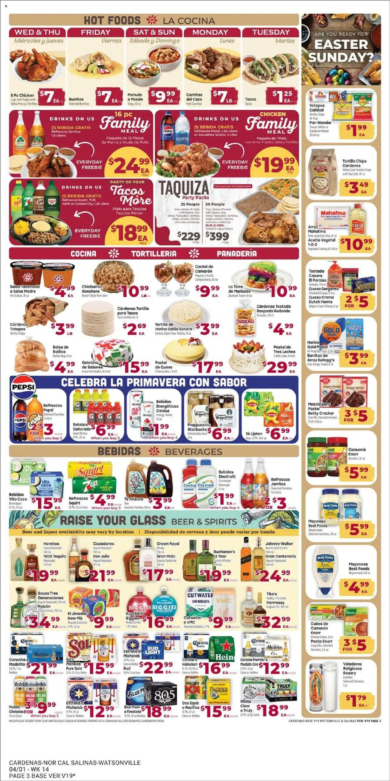 Cardenas Weekly Ad - CA - valid from 01.04.2026 | Page: 3 | Products: Pan, Bread, Chips, Cream