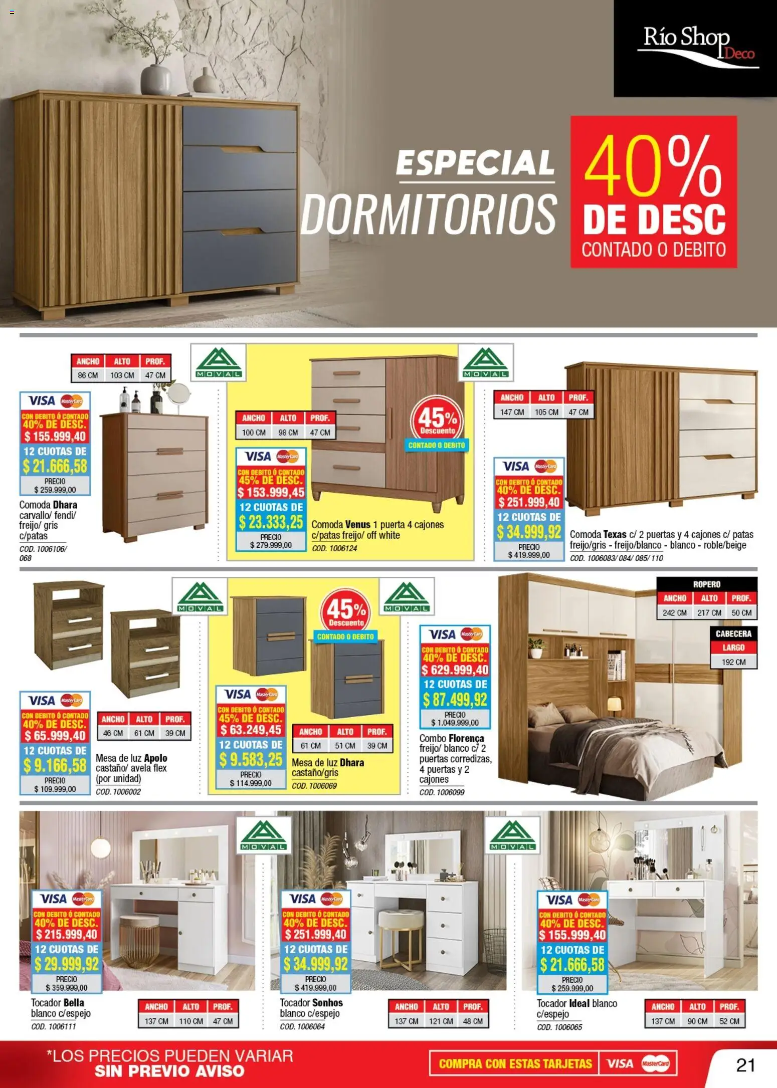 Río Shop Deco catálogo │ válido desde el 17.03.2026 | Página: 21 | Productos: Mesa de luz, Mesa