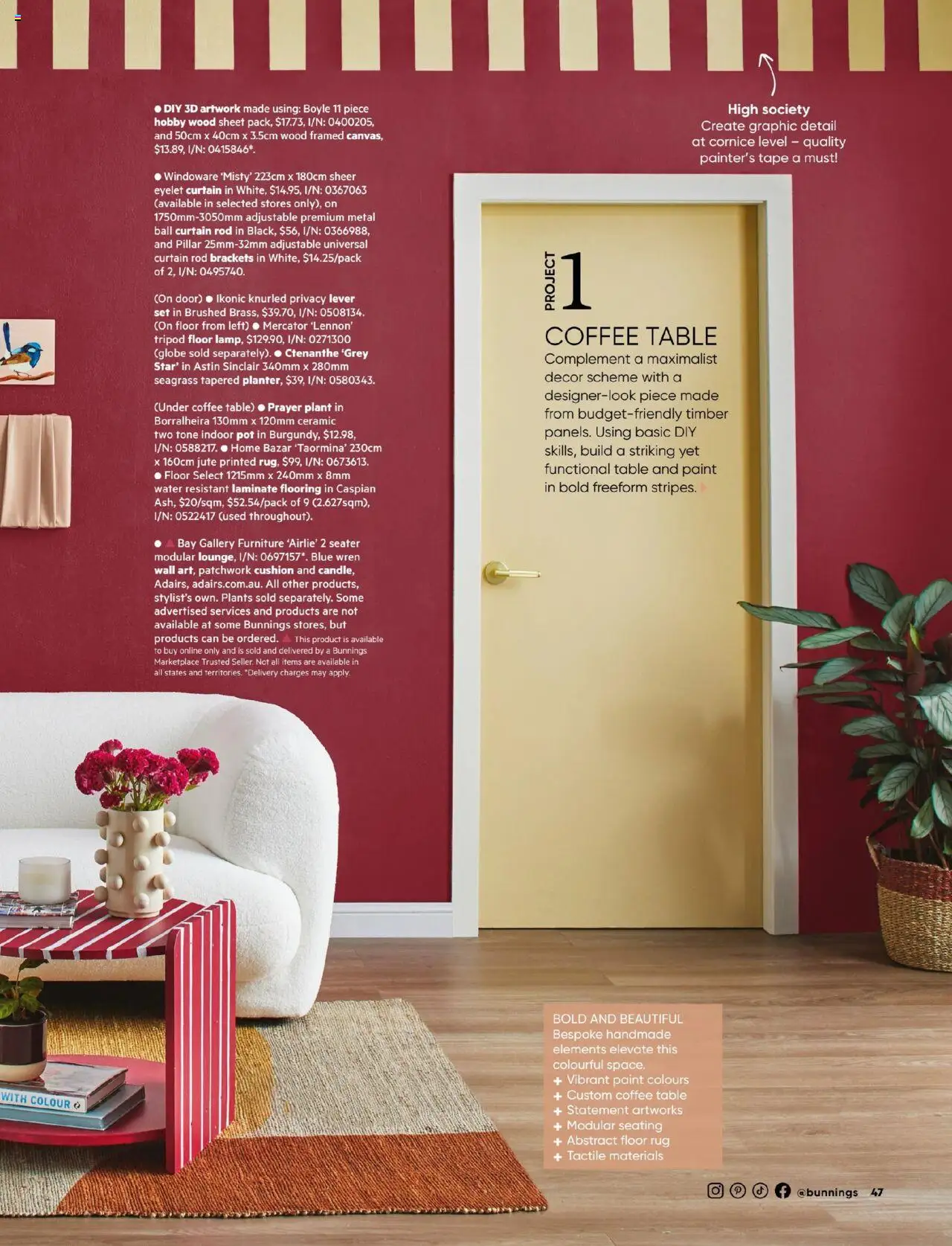 Bunnings Warehouse catalogue - valid from 01.07.2025 | Page: 47 | Products: Decor, Coffee, Wood, Flooring