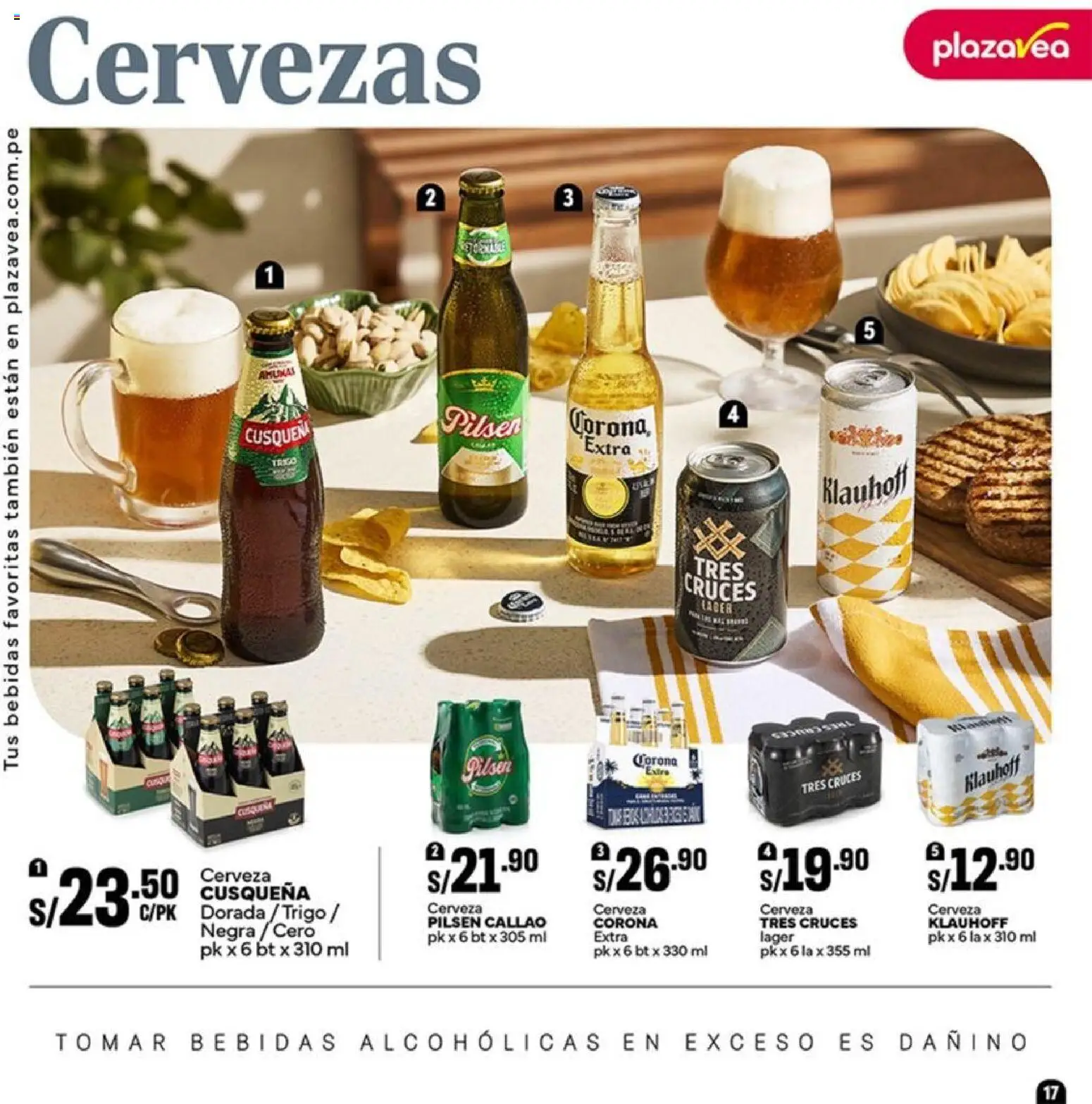 Catálogo Plaza Vea válido desde 16.01.2026 | Página: 17 | Productos: Cerveza
