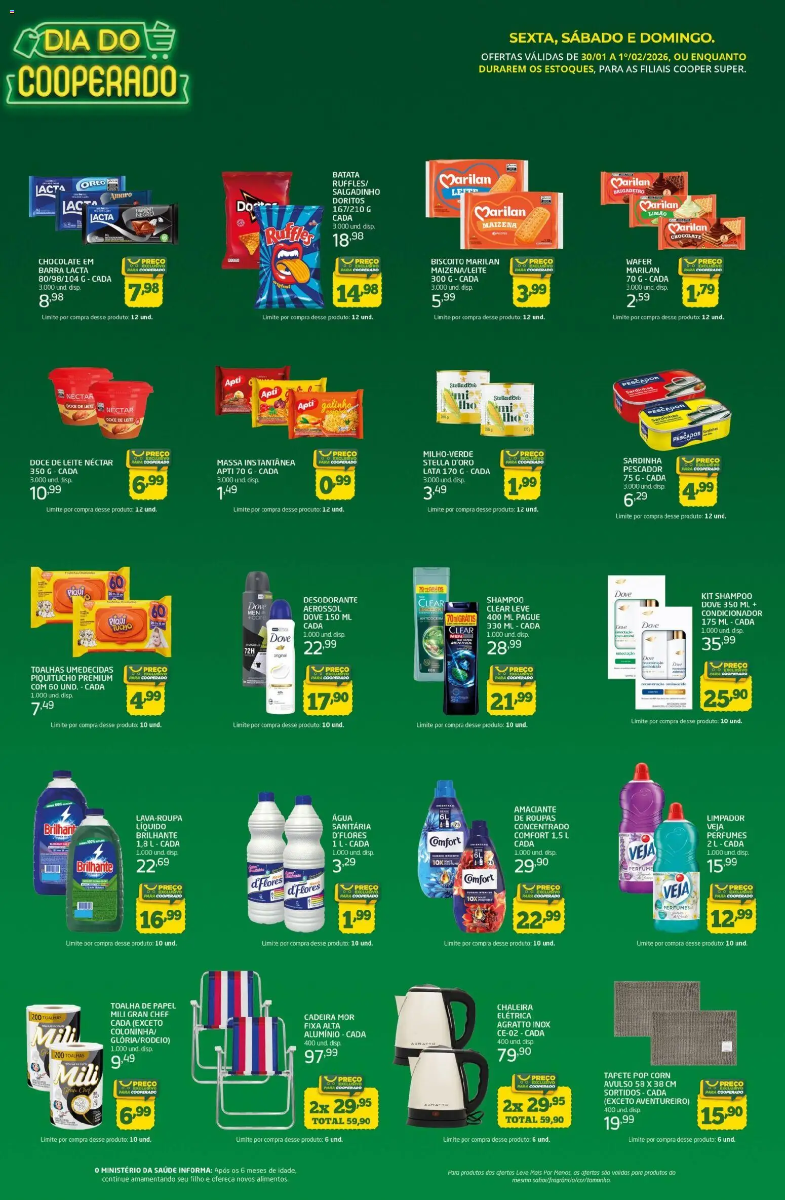 Cooper Folheto - válido de 30.01.2026 | Página: 3 | Produtos: Perfume, Roupas, Dove, Doce de leite