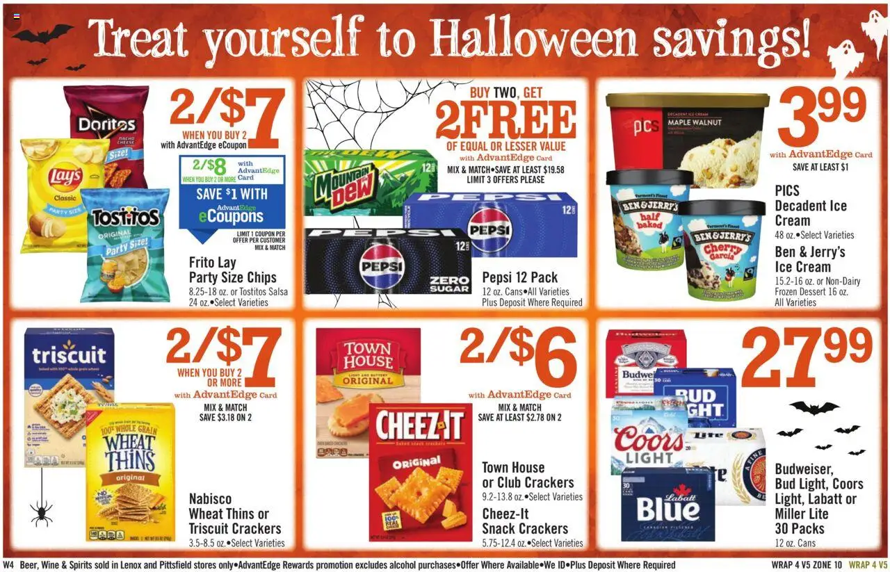 Price Chopper Weekly Ad - valid from 19.10.2025 | Page: 16 | Products: Wine, Chips, Ice cream, Sugar