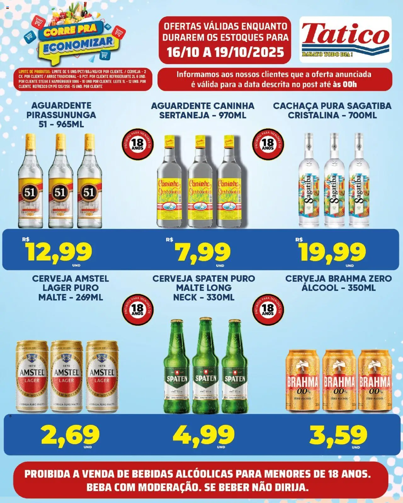 Tatico Folheto - válido de 18.10.2025 | Página: 44 | Produtos: Cachaça, Leite, Cerveja, Hambúrguer