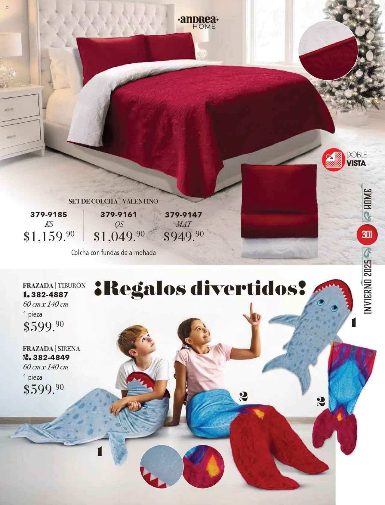 Nuevas ofertas de Andrea válidas en toda la República Mexicana desde el 13.10.2025. ¡Encuentra las mejores ofertas en Andrea - Catálogo Invierno! | Página: 301 | Productos: Almohada