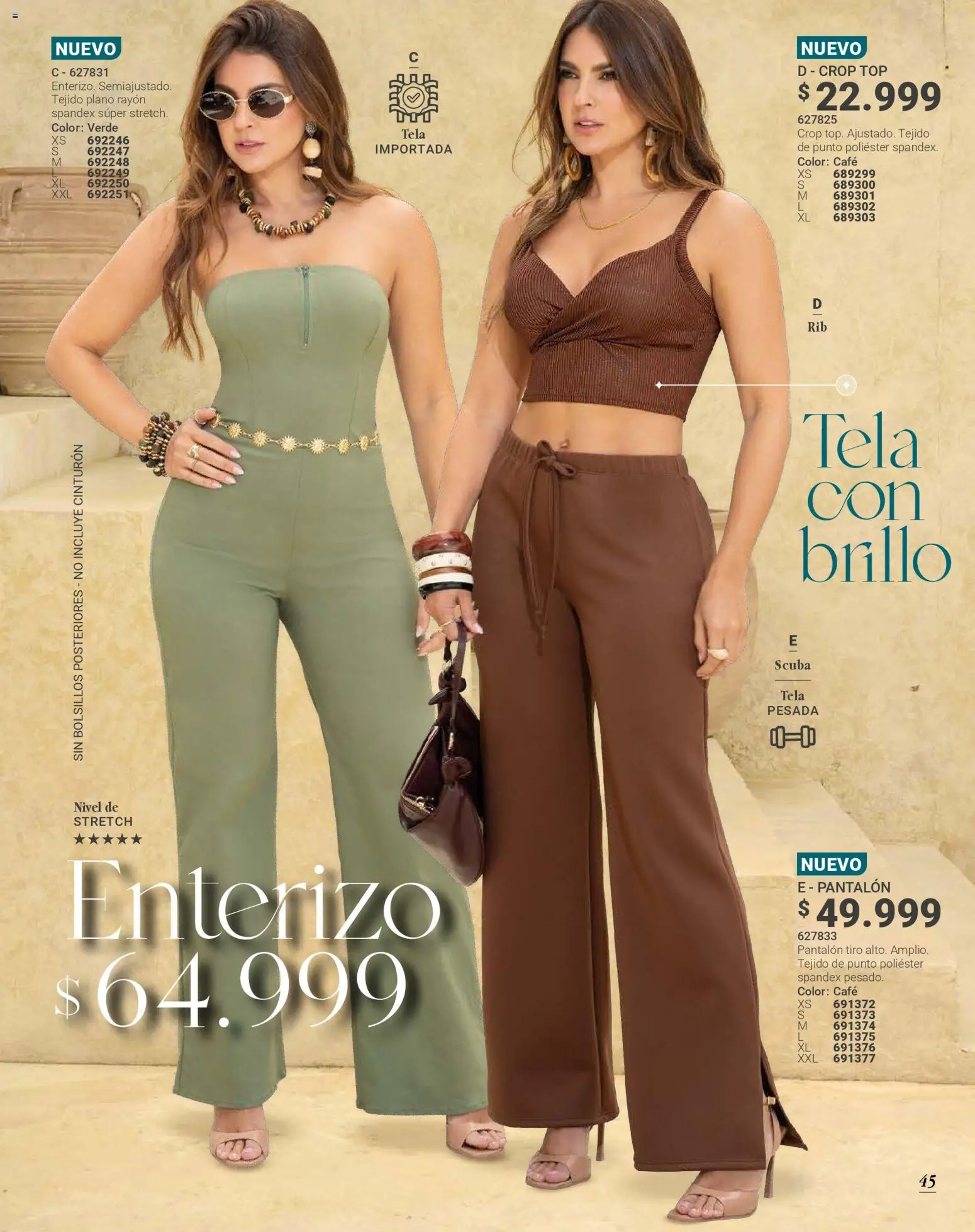 Carmel revista - valida desde el 29.10.2025 | Página: 45 | Productos: Cinturón, Top, Café, Enterizo