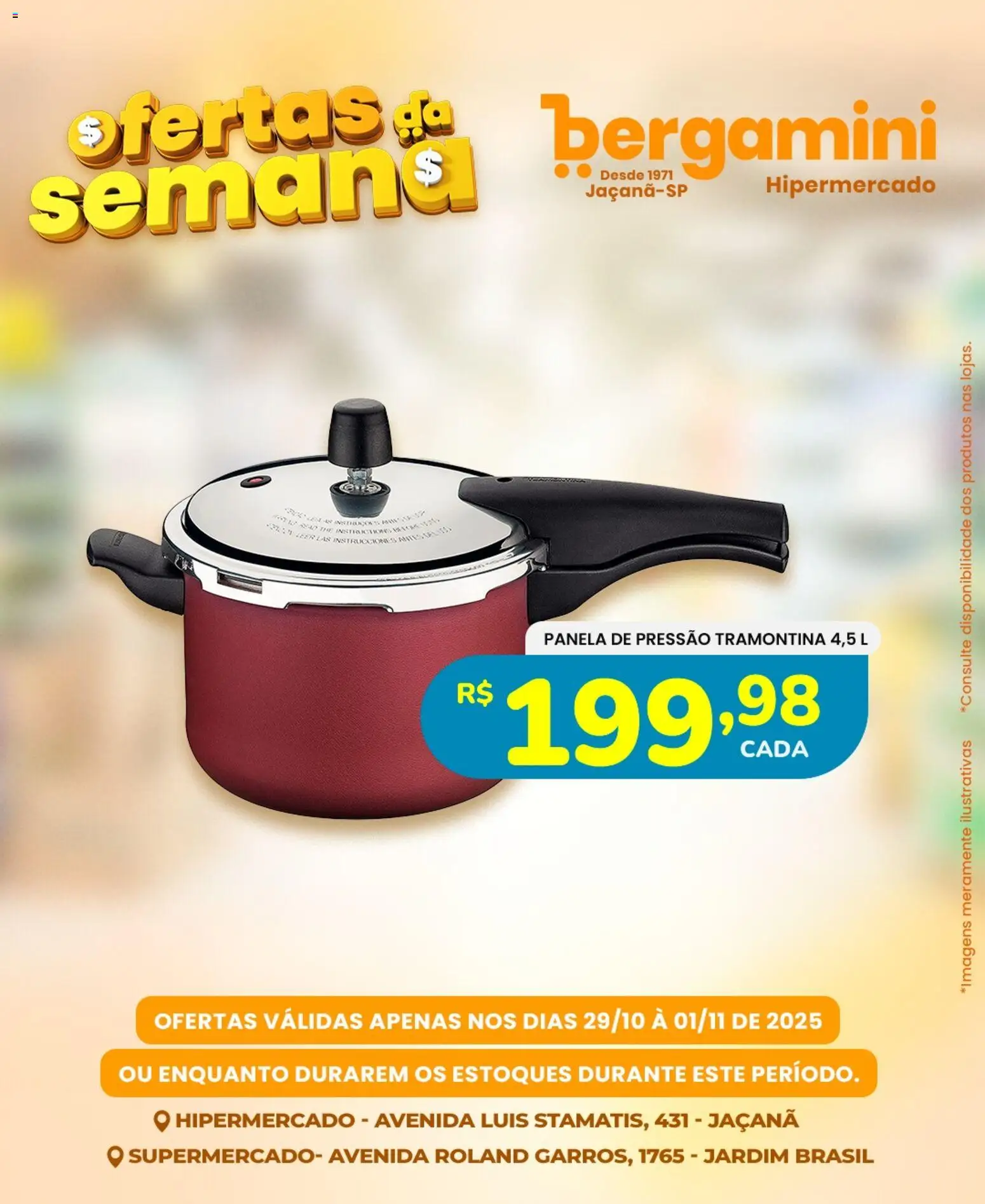 Supermercado Bergamini Folheto - válido de 29.10.2025 | Página: 21 | Produtos: Panela, Panela de pressão