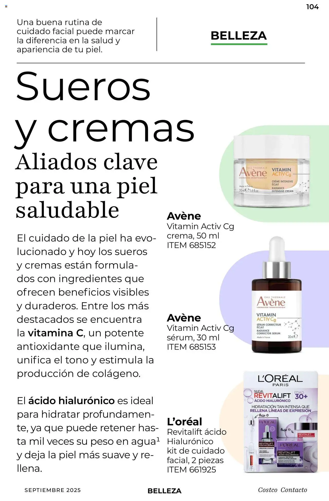 Nuevas ofertas de Costco válidas en toda la República Mexicana desde el 10.09.2025. ¡Encuentra las mejores ofertas en Costco - Catálogo Septiembre! | Página: 104 | Productos: Serum, Corrector