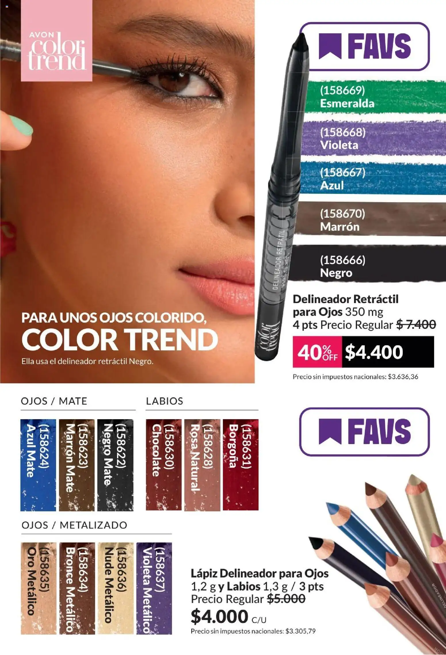 Catálogo AVON Campaña 4/2026 │ válido desde el 01.04.2026 | Página: 54 | Productos: Mate, Delineador, Chocolate