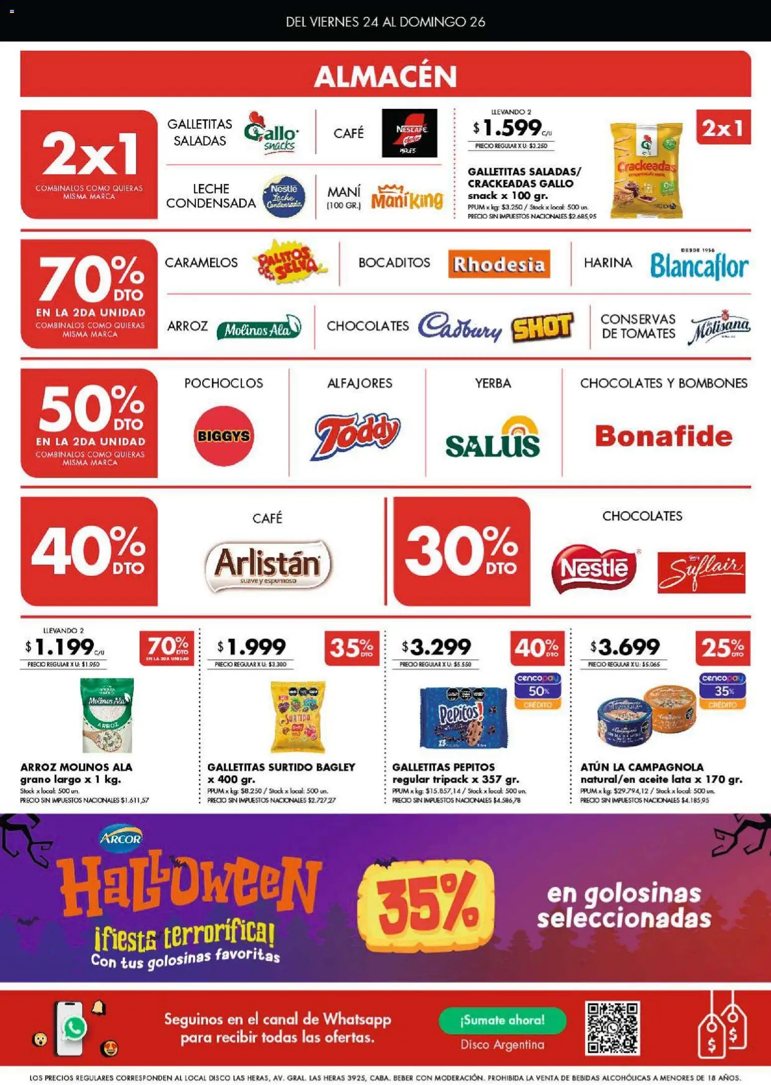 Disco - Ofertas | Córdoba │ válido desde el 23.10.2025 | Página: 2 | Productos: Harina, Aceite, Mani, Tomates