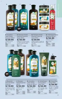 Catálogo Leonisa válido desde 15.07.2025 | Página: 47 | Productos: Shampoo, Aceite, Té, Crema