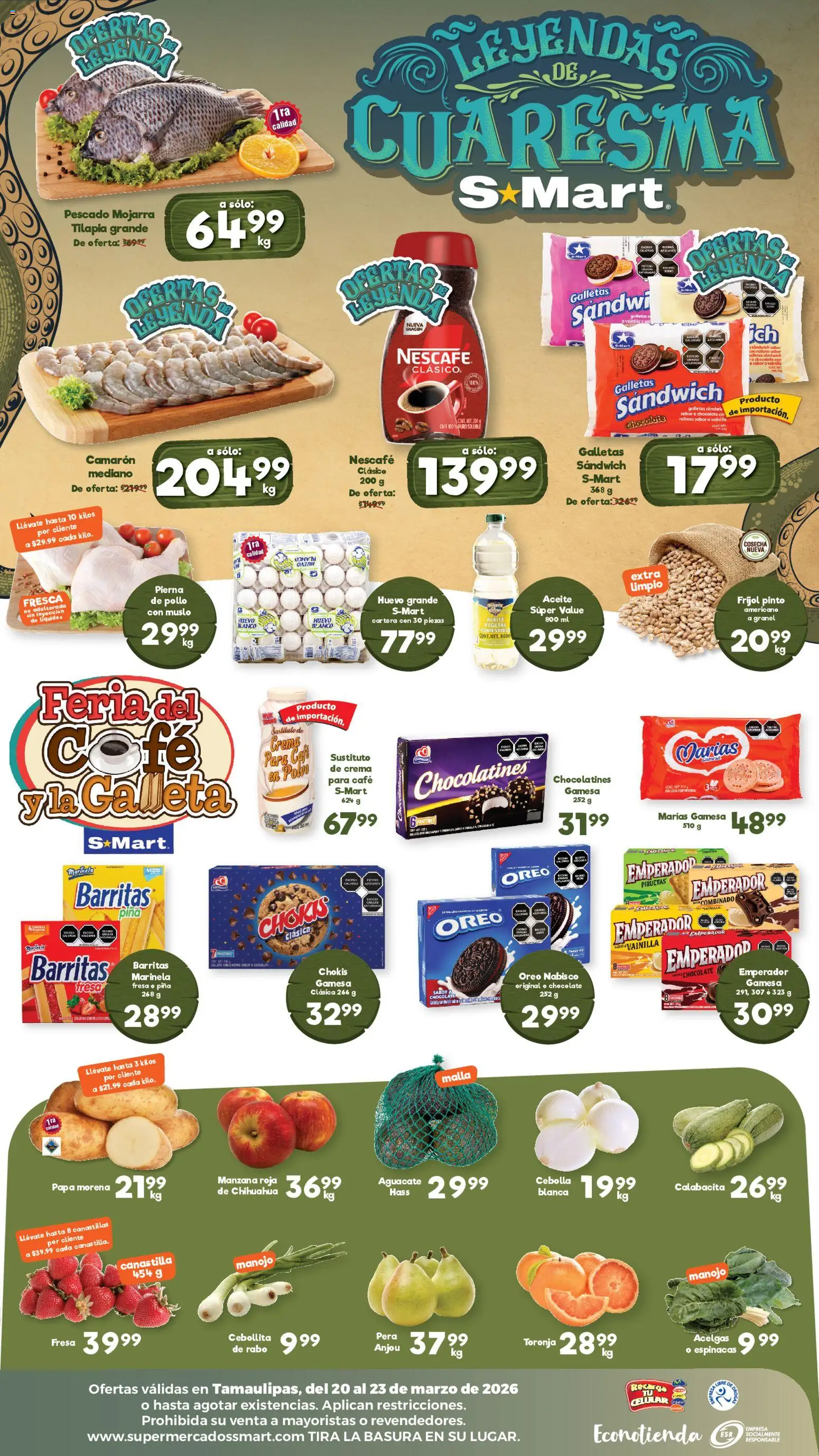 Nuevas ofertas de S-Mart válidas en toda la República Mexicana desde el 20.03.2026. ¡Encuentra las mejores ofertas en S-Mart folleto Nuevo Laredo! | Página: 2 | Productos: Fresa, Manzana, Toronja, Polvo