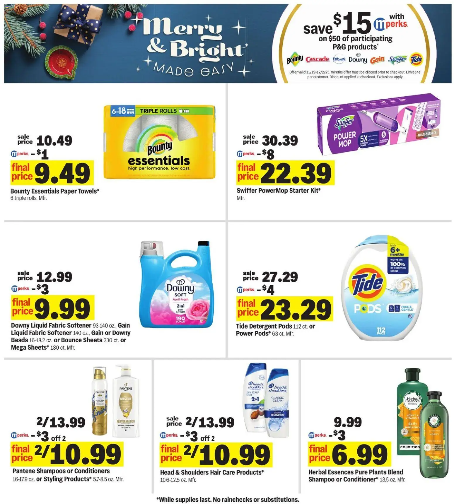 Meijer Weekly Ad - valid from 19.11.2025 | Page: 40 | Products: Shampoo, Fabric softener, Detergent, Starter