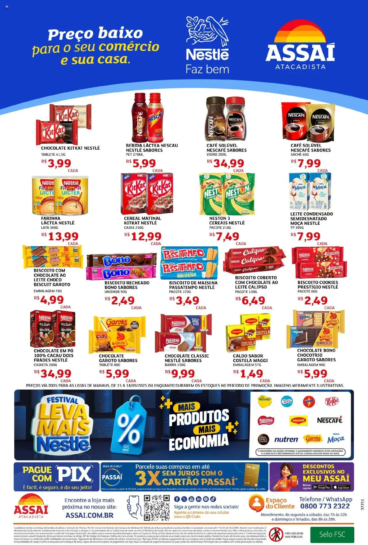 Assaí Atacadista Folheto - válido de 15.09.2025 | Página: 4 | Produtos: Celular, Nescau, Cereais, Café solúvel