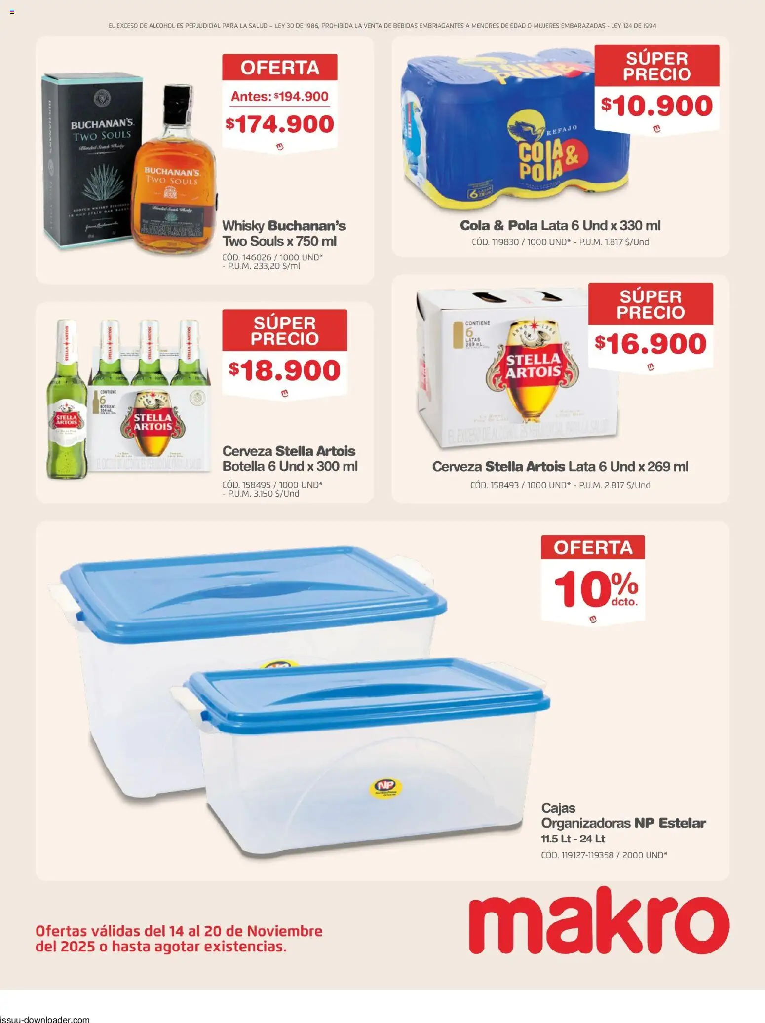 Makro revista - valida desde el 14.11.2025 | Página: 6 | Productos: Whisky, Botella, Tintura, Cerveza