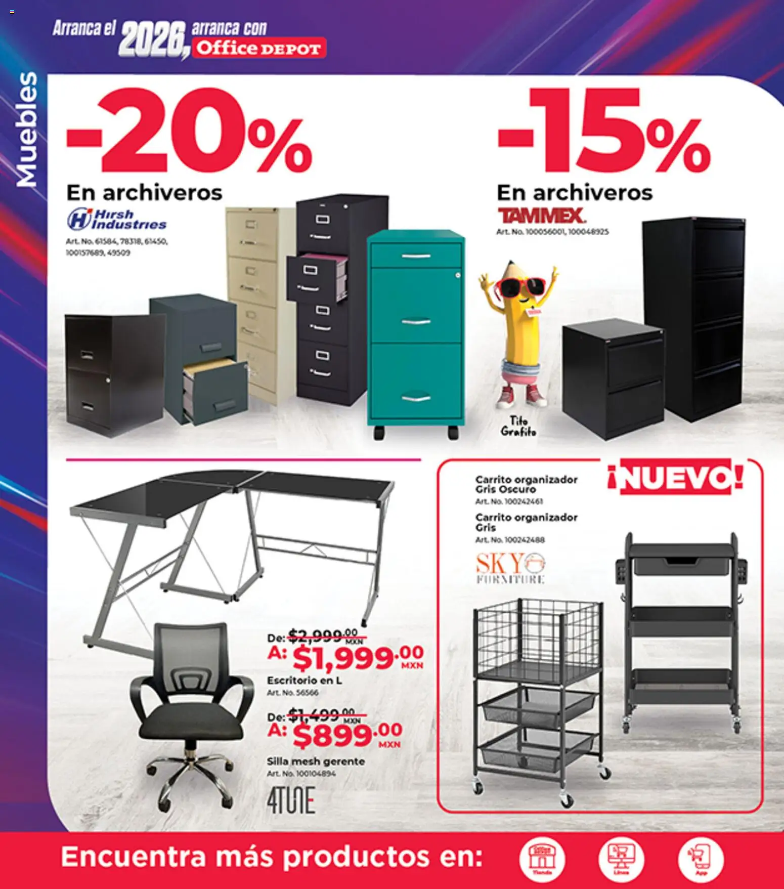 Nuevas ofertas de Office Depot válidas en toda la República Mexicana desde el 01.01.2026. ¡Encuentra las mejores ofertas en Office Depot catálogo! | Página: 17