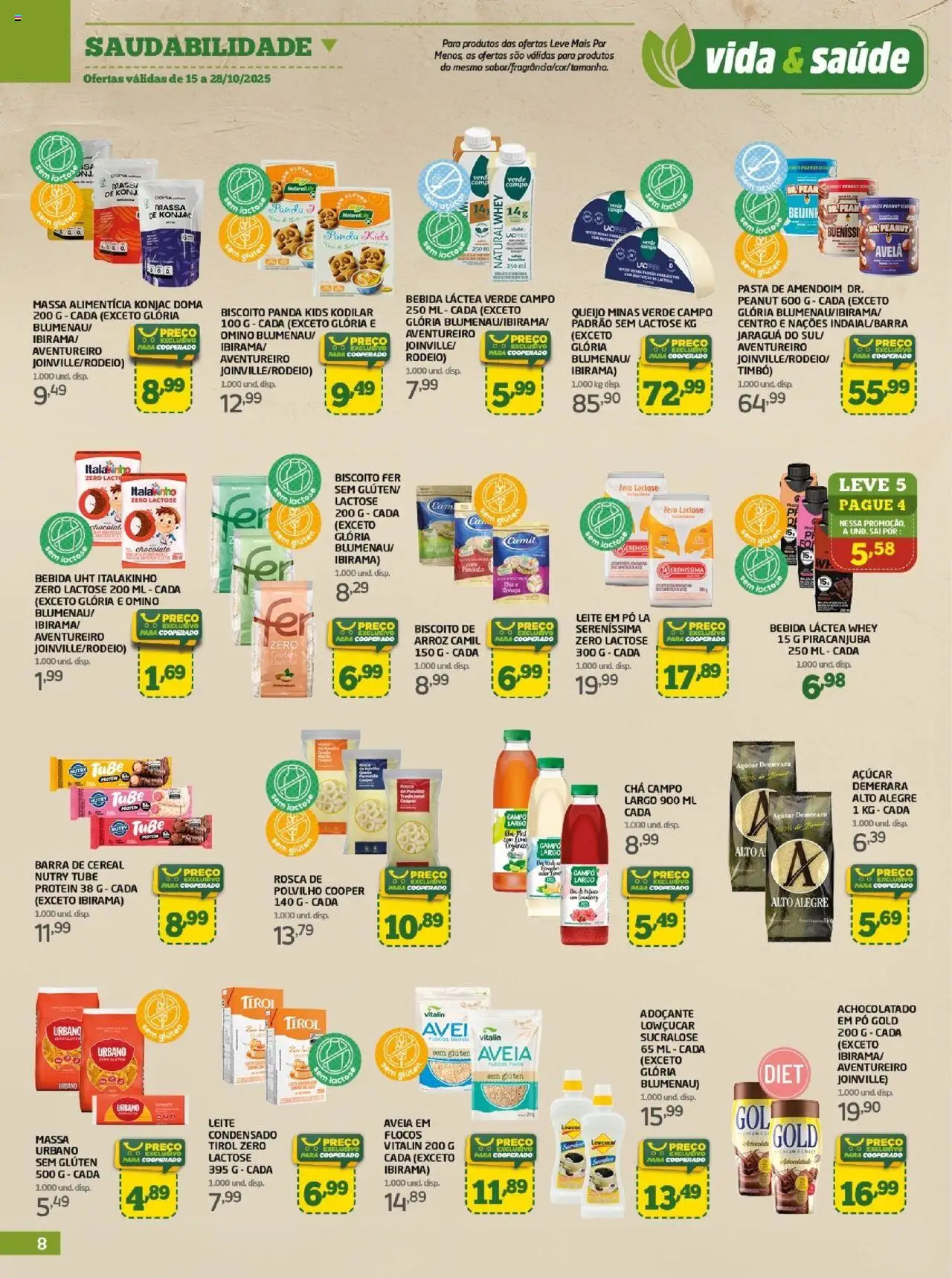 Cooper Folheto - válido de 15.10.2025 | Página: 8 | Produtos: Achocolatado, Kodilar, Leite, Pasta