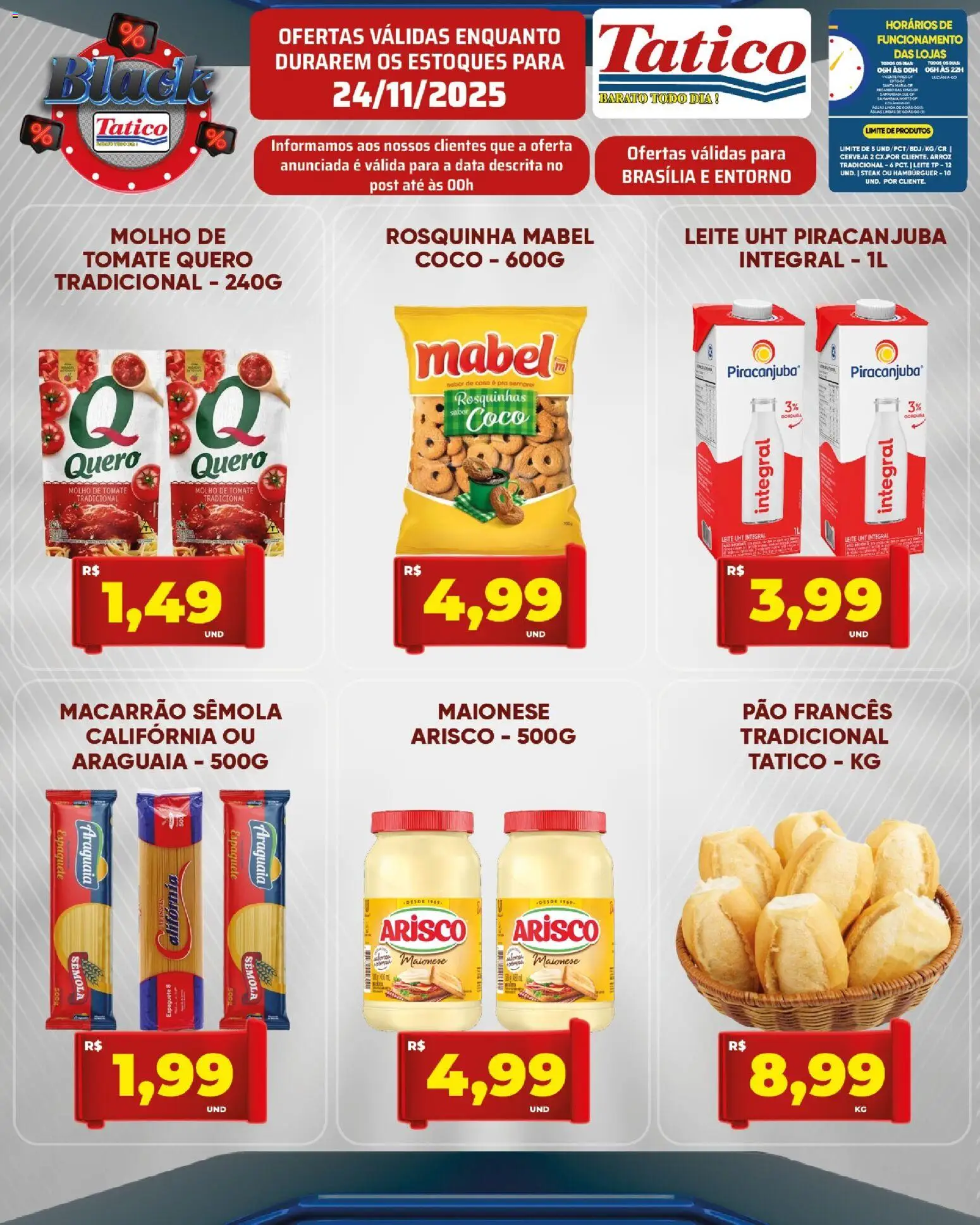 Tatico Folheto - válido de 24.11.2025 | Página: 4 | Produtos: Coco, Pão, Macarrão, Pão francês