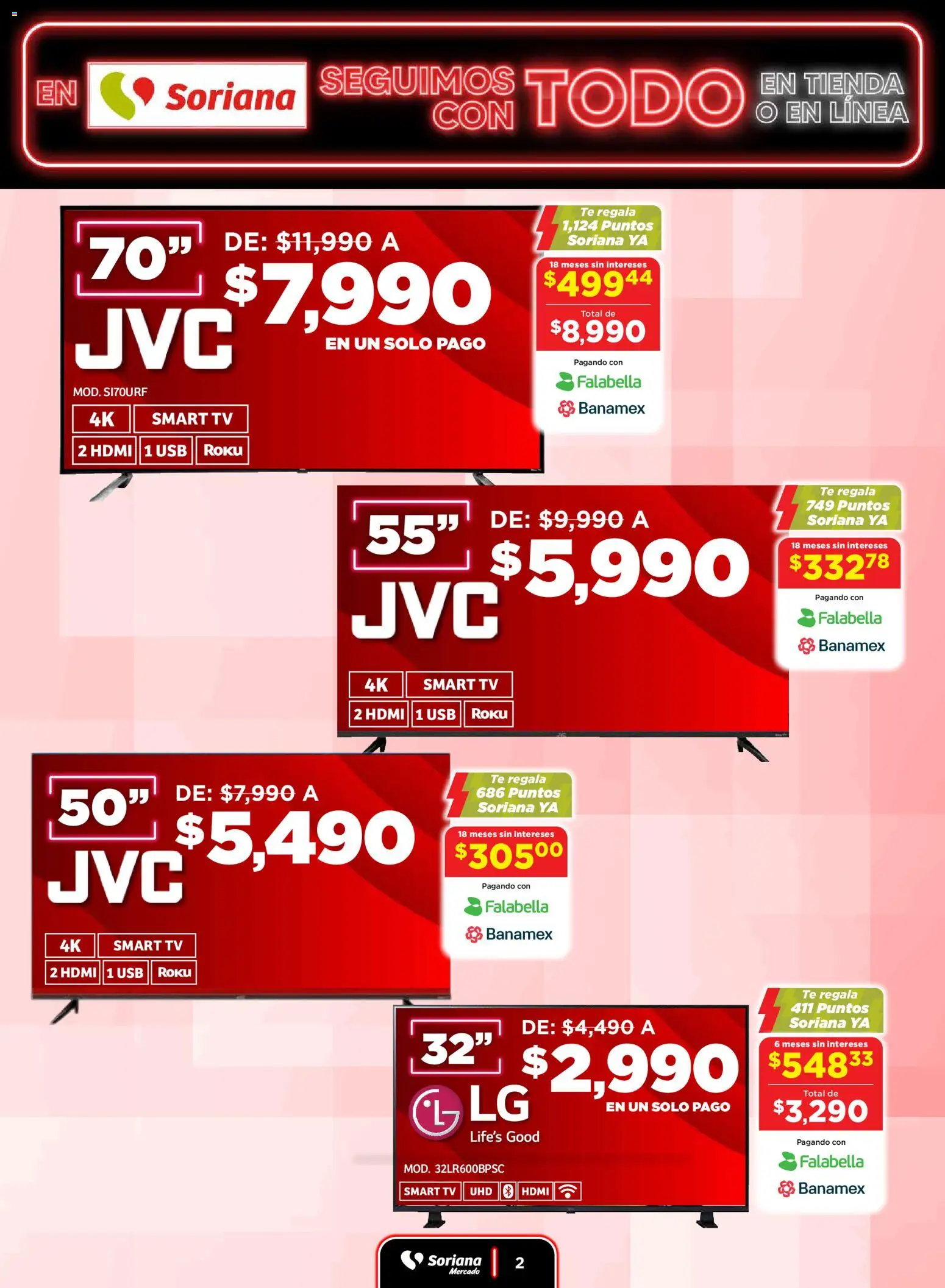 Nuevas ofertas de Soriana válidas en toda la República Mexicana desde el 19.11.2025. ¡Encuentra las mejores ofertas en Soriana - Seguimos con todo Mercado Nacional! | Página: 2 | Productos: Usb, Té