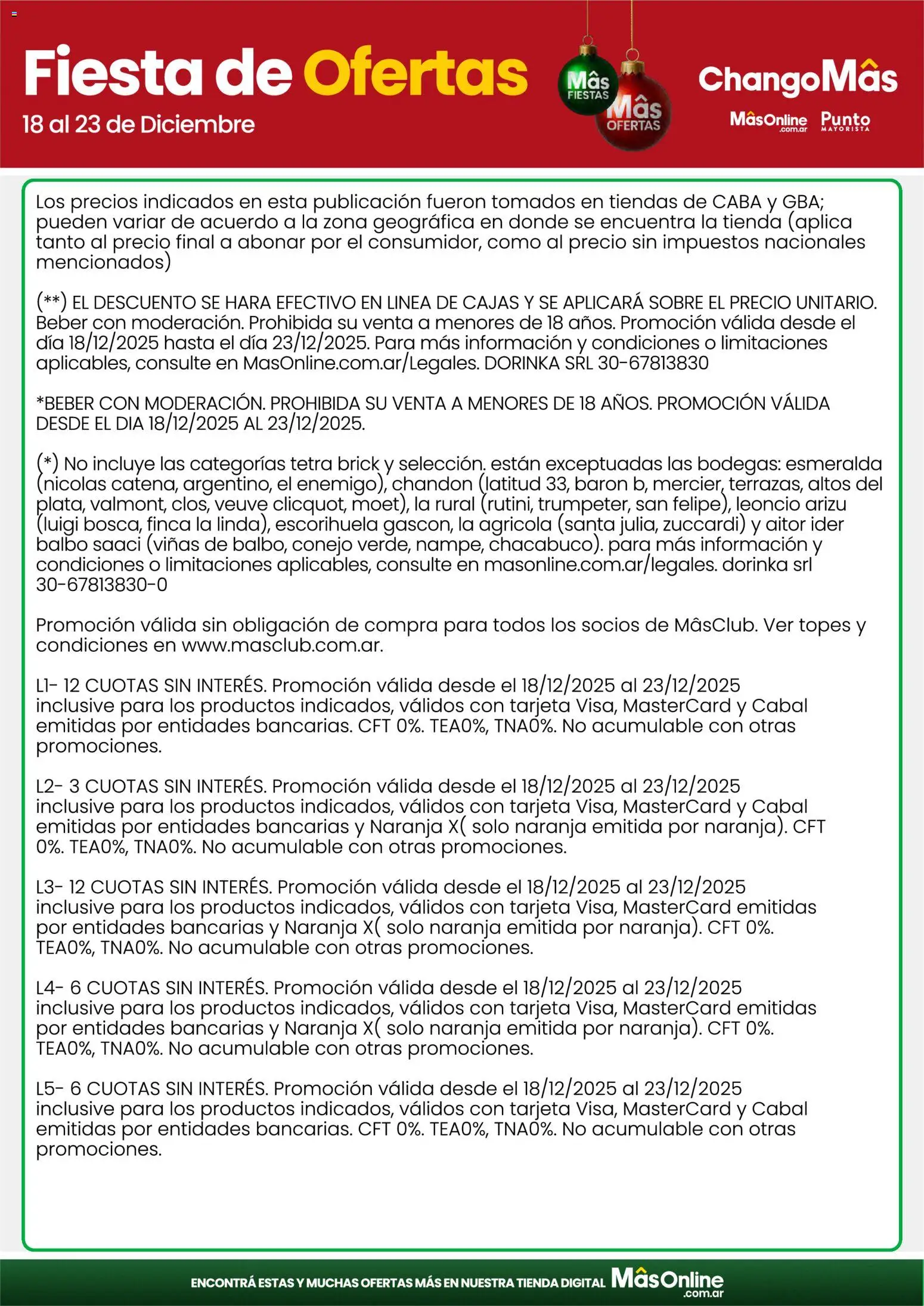 Changomas ofertas │ válido desde el 18.12.2025 | Página: 23 | Productos: Sobre