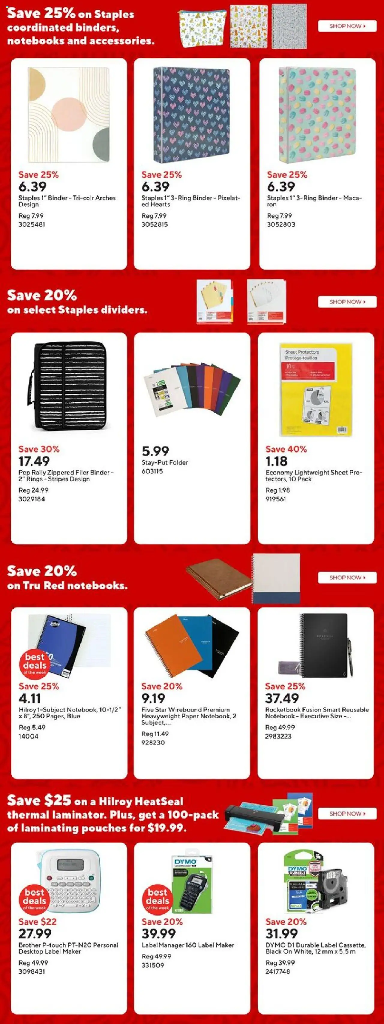 Staples flyer valid from 29.08.2025 | Page: 9 | Products: Notebook