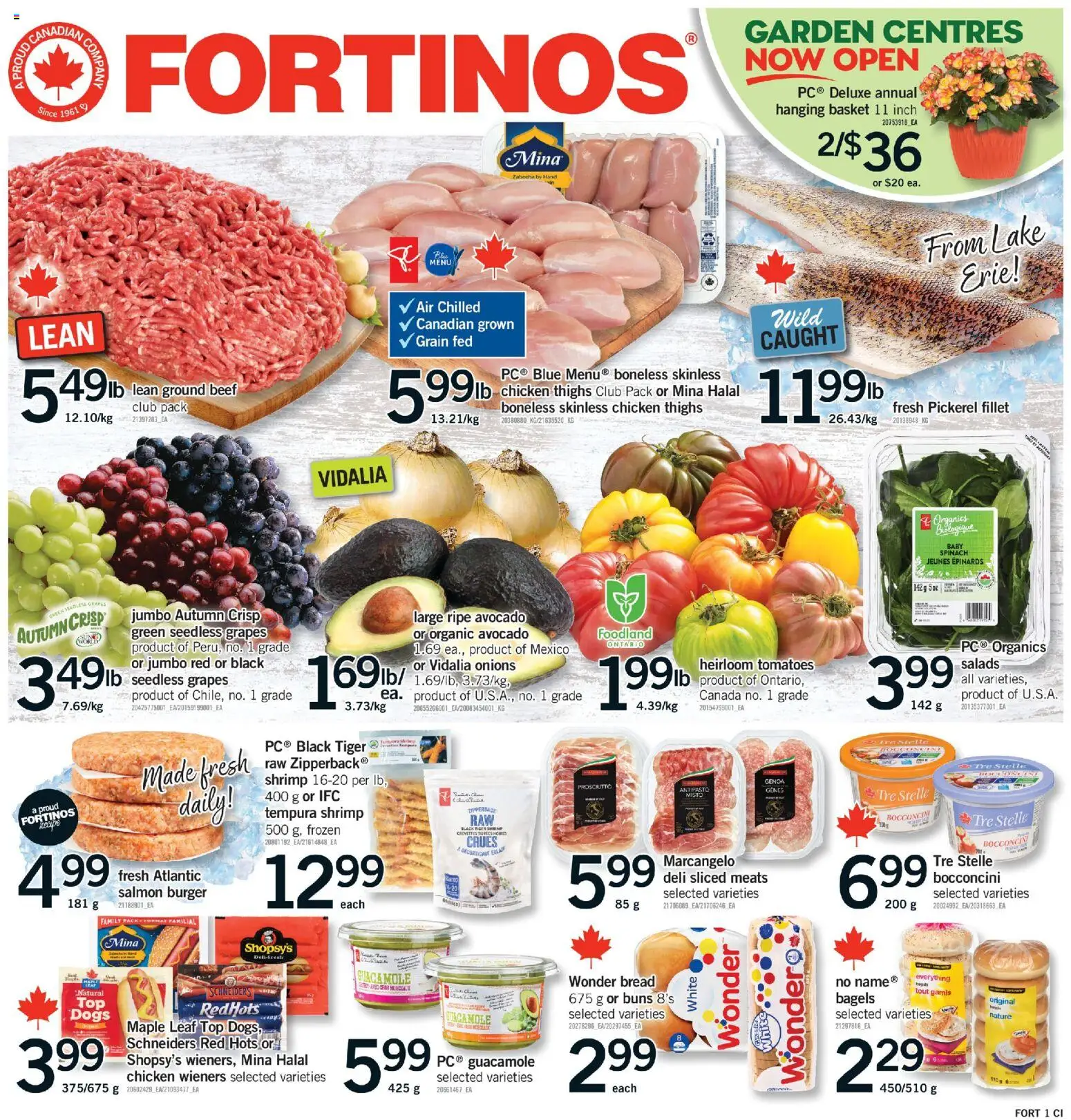 Fortinos flyer valid from 30.04.2026 | Page: 1 | Products: Basket, Bread, Chicken, Tomatoes