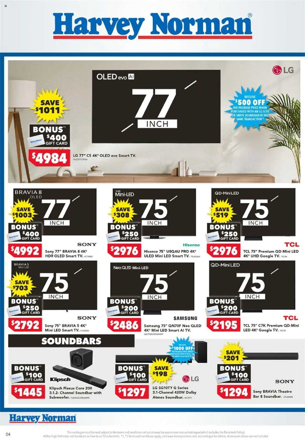 Harvey Norman catalogue - valid from 14.08.2025 | Page: 4 | Products: Accessories, Tv