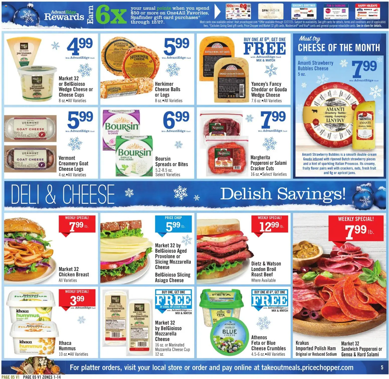 Price Chopper Weekly Ad - valid from 13.12.2025 | Page: 5 | Products: Cheese, Salami, Ham, Sauce