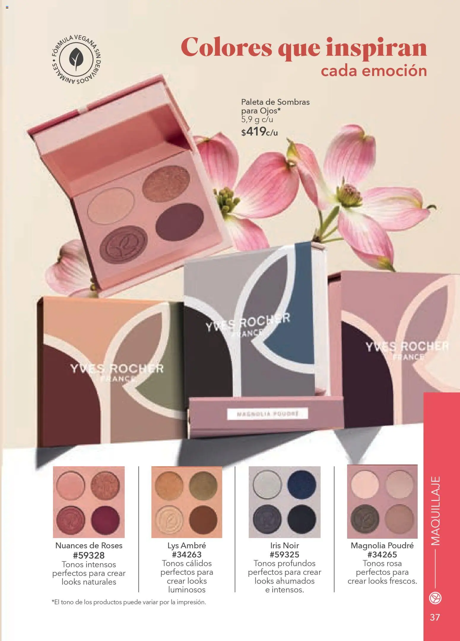 Nuevas ofertas de Yves Rocher válidas en toda la República Mexicana desde el 24.03.2026. ¡Encuentra las mejores ofertas en Yves Rocher campaña 5 2026! | Página: 37 | Productos: Paleta, Maquillaje