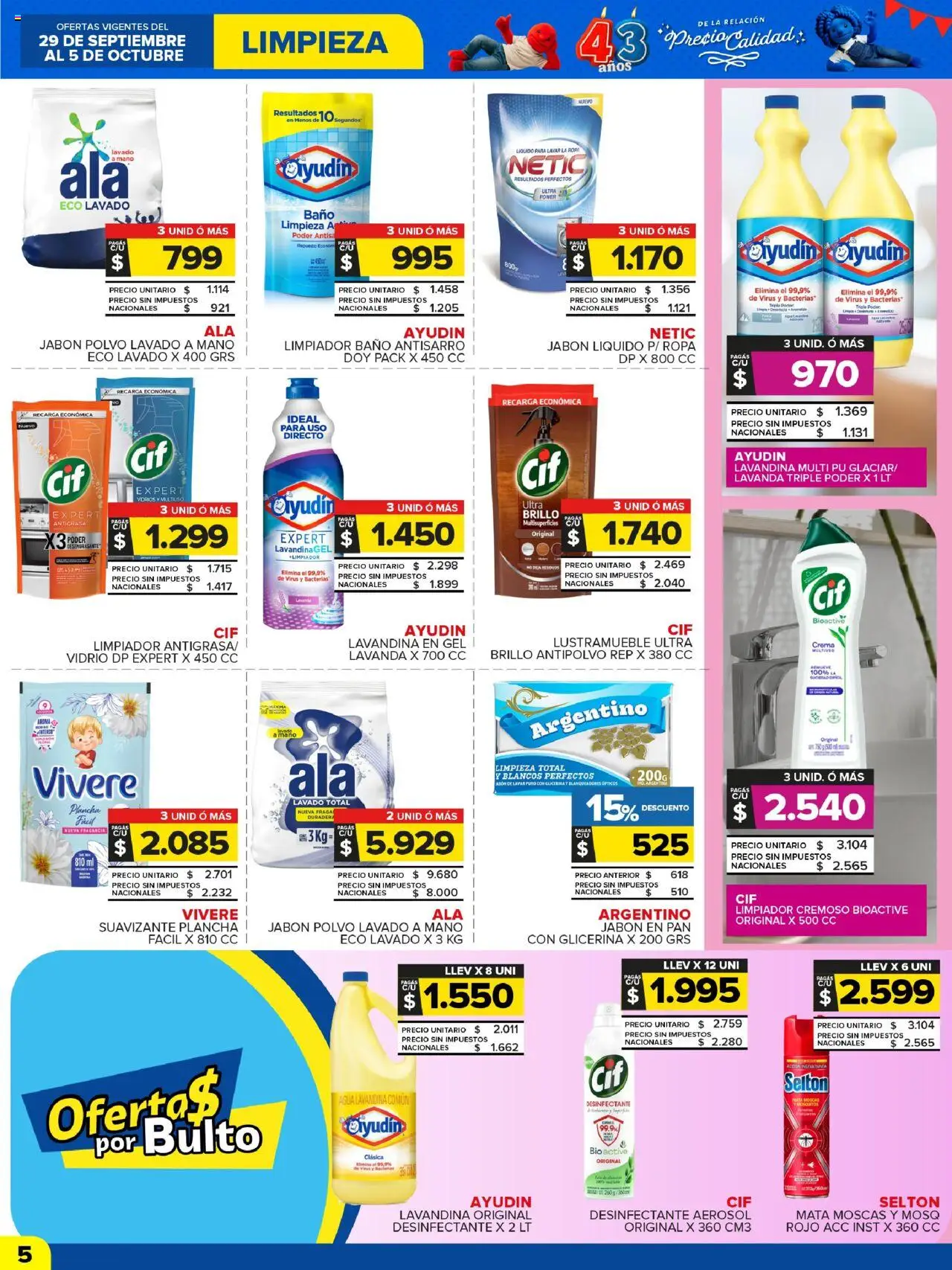 Carrefour Maxi catálogo - Entre Rios │ válido desde el 30.09.2025 | Página: 5 | Productos: Mata moscas, Lavandina, Baño, Suavizante