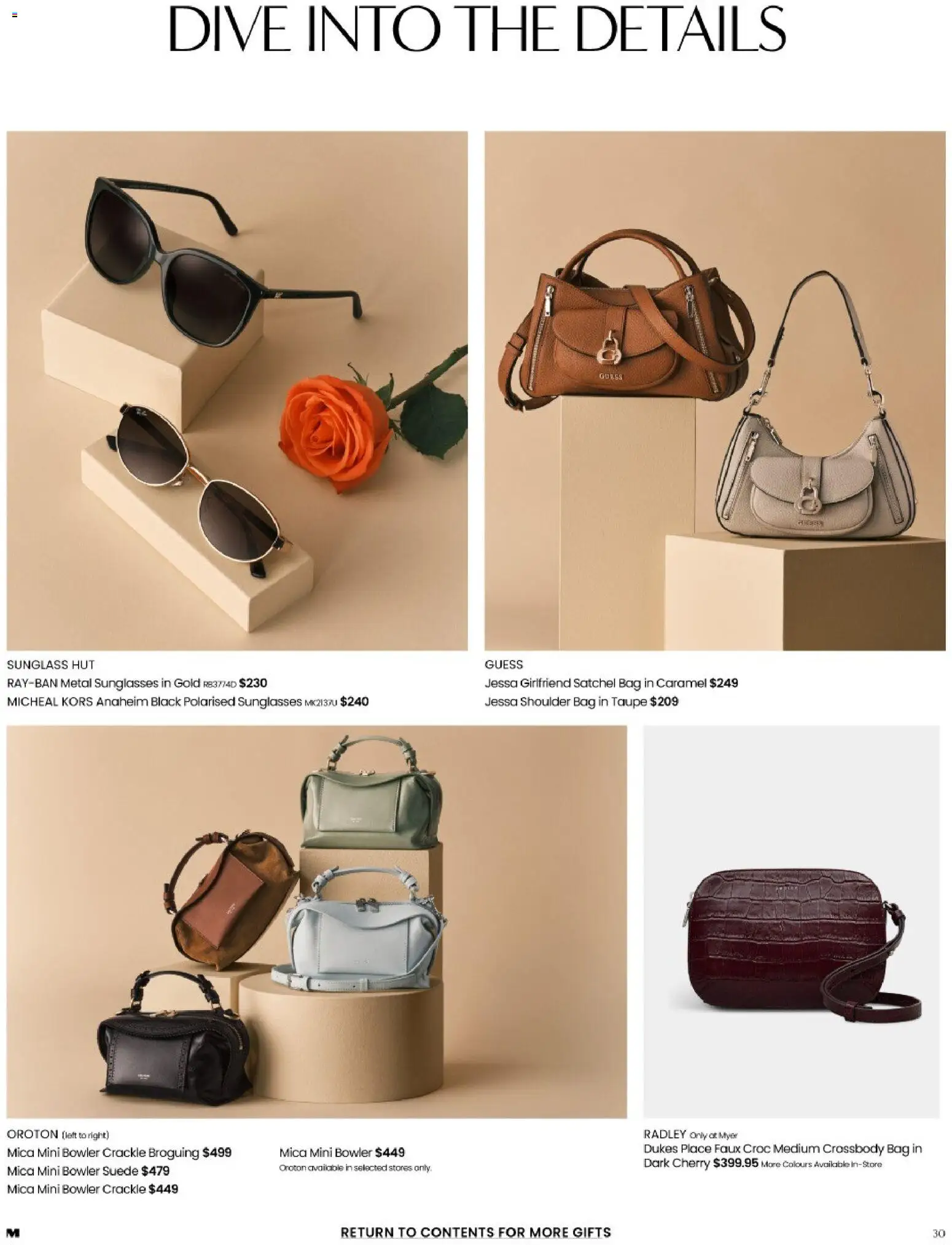 Myer catalogue - valid from 20.04.2026 | Page: 30 | Products: Crossbody, Sunglasses, Bag