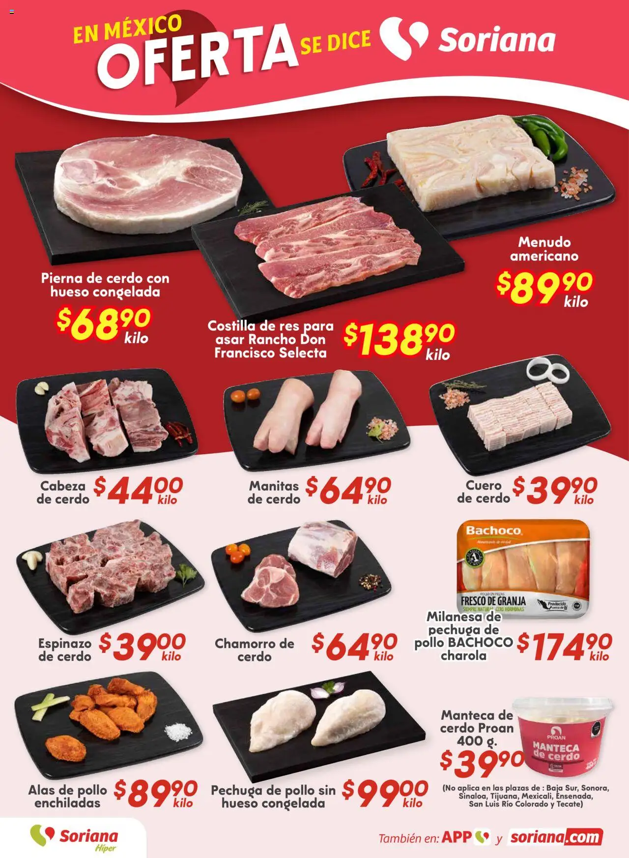 Nuevas ofertas de Soriana válidas en toda la República Mexicana desde el 12.09.2025. ¡Encuentra las mejores ofertas en Soriana - Folleto! | Página: 2 | Productos: Pollo, Milanesa, Cerdo, Res