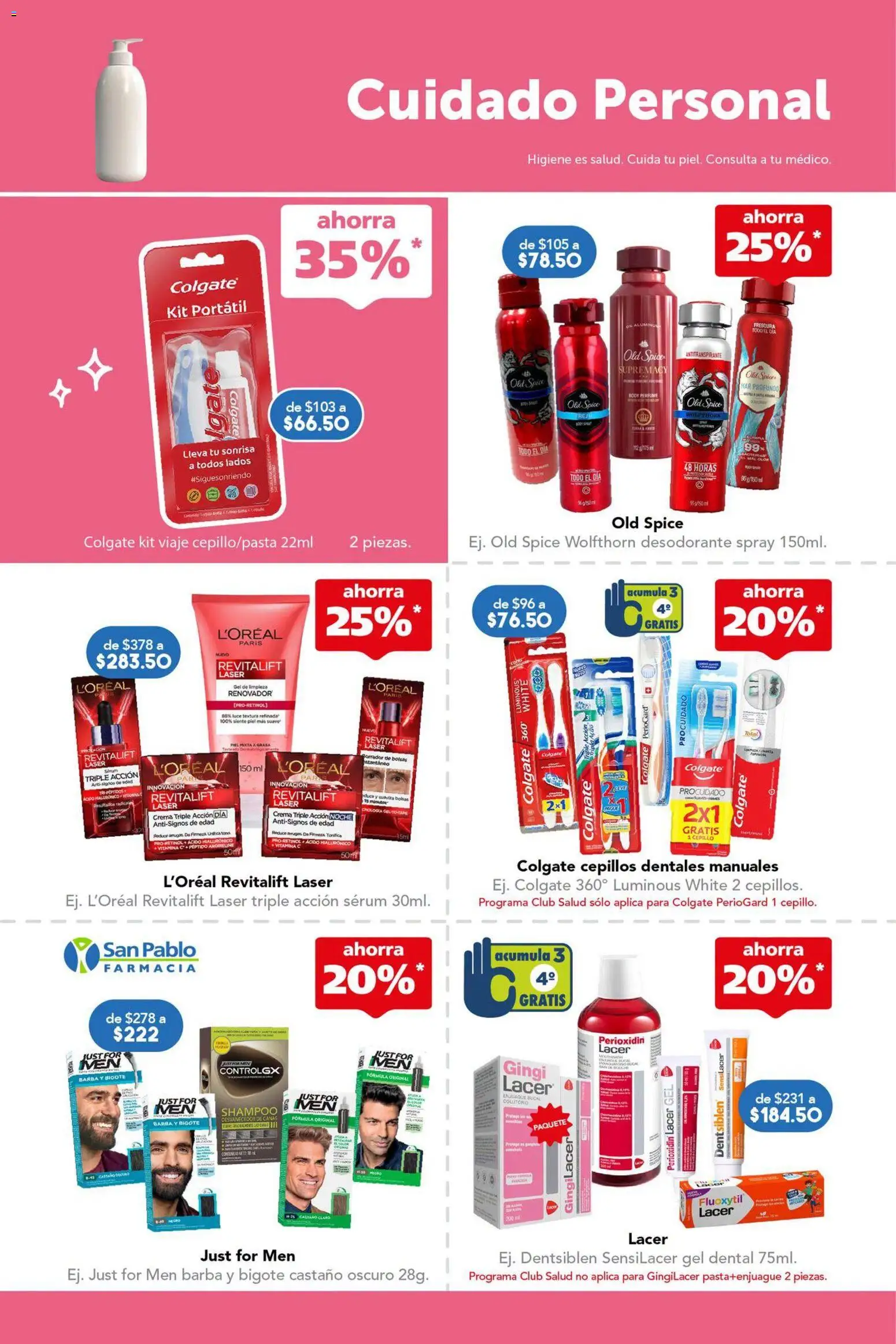 Nuevas ofertas de Farmacia San Pablo válidas en toda la República Mexicana desde el 19.04.2026. ¡Encuentra las mejores ofertas en Farmacia San Pablo catálogo! | Página: 8 | Productos: Desodorante, Enjuague bucal, Crema, Cepillo
