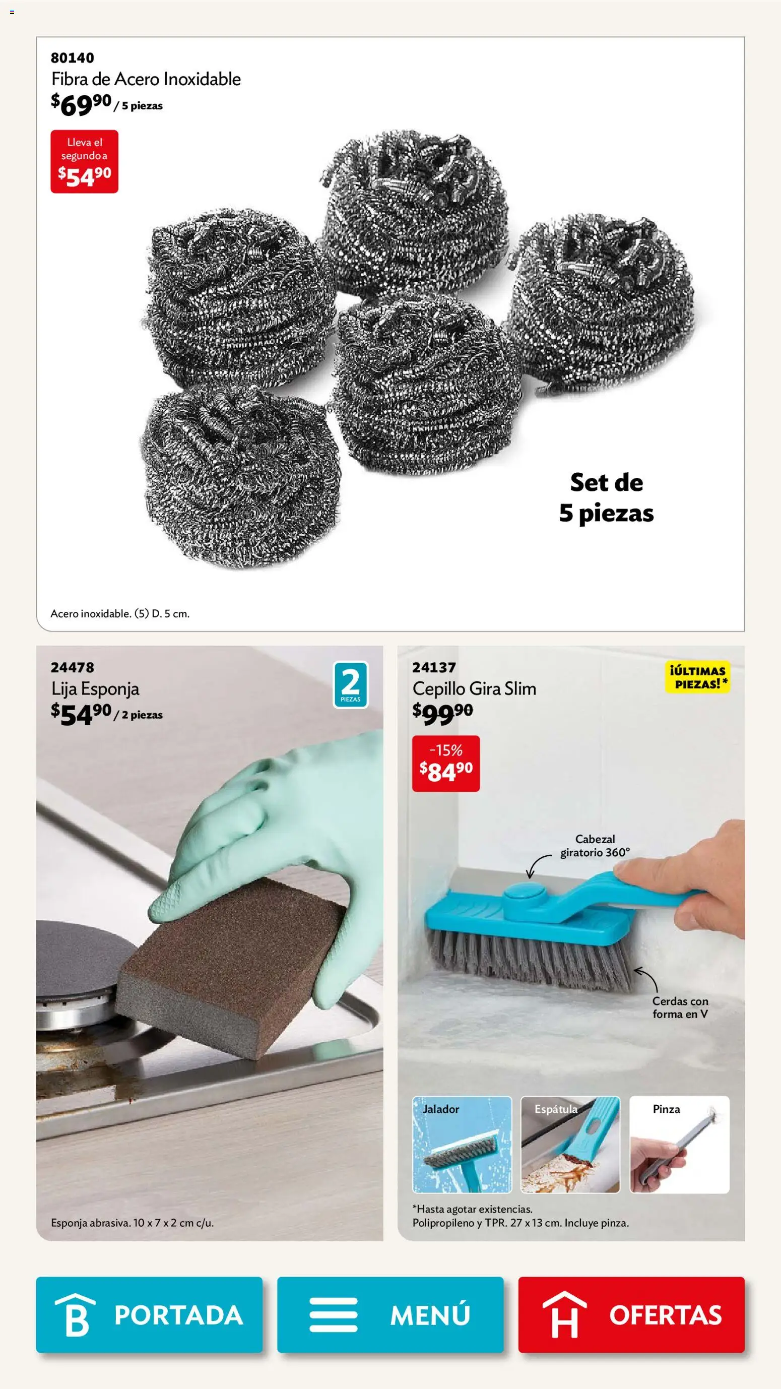 Nuevas ofertas de Betterware válidas en toda la República Mexicana desde el 03.11.2025. ¡Encuentra las mejores ofertas en Betterware campaña 11 2025! | Página: 109 | Productos: Espátula, Esponja, Lija, Pinza