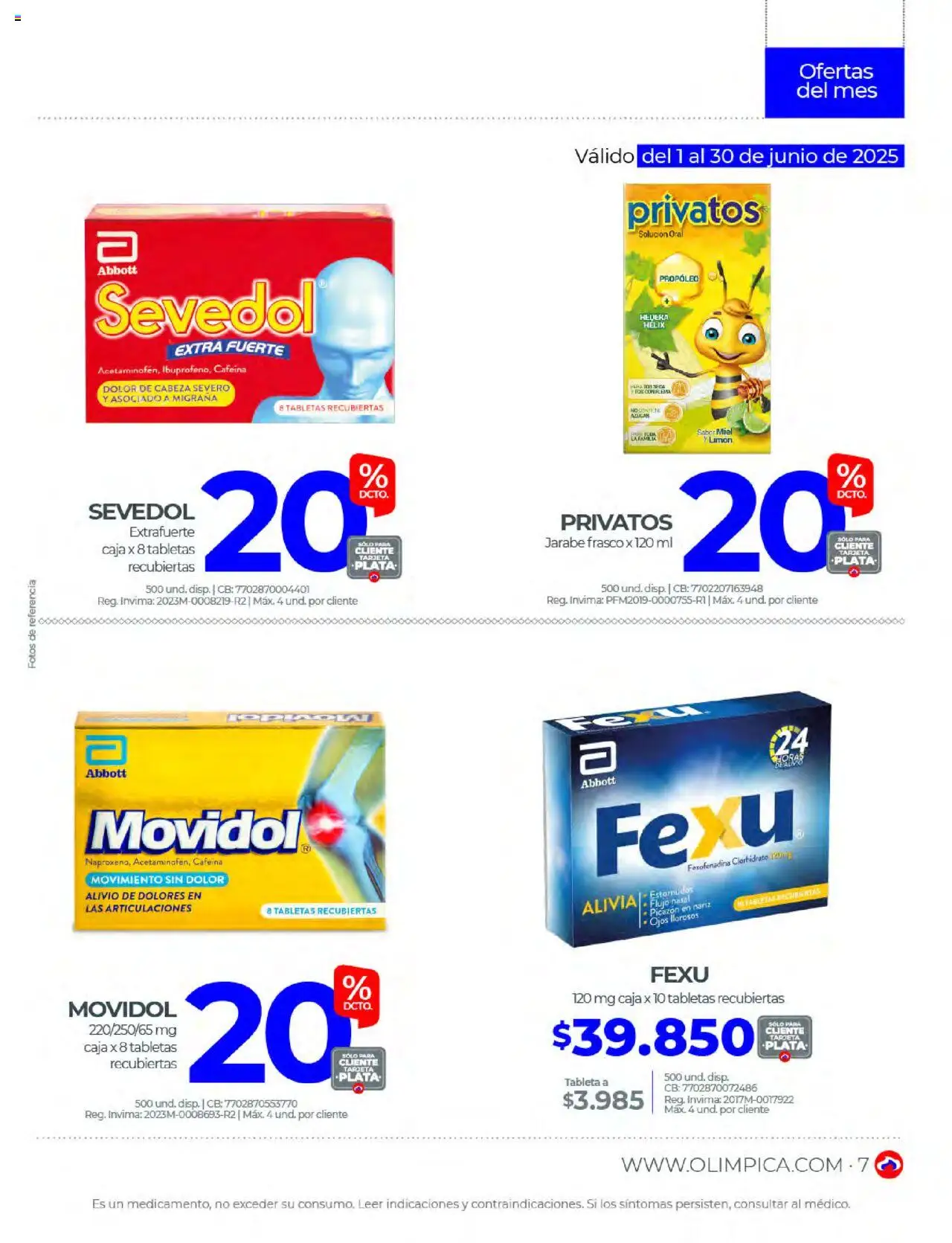 Olímpica revista - valida desde el 01.06.2025 | Página: 7 | Productos: Tableta, Azucar, Limón, Caja