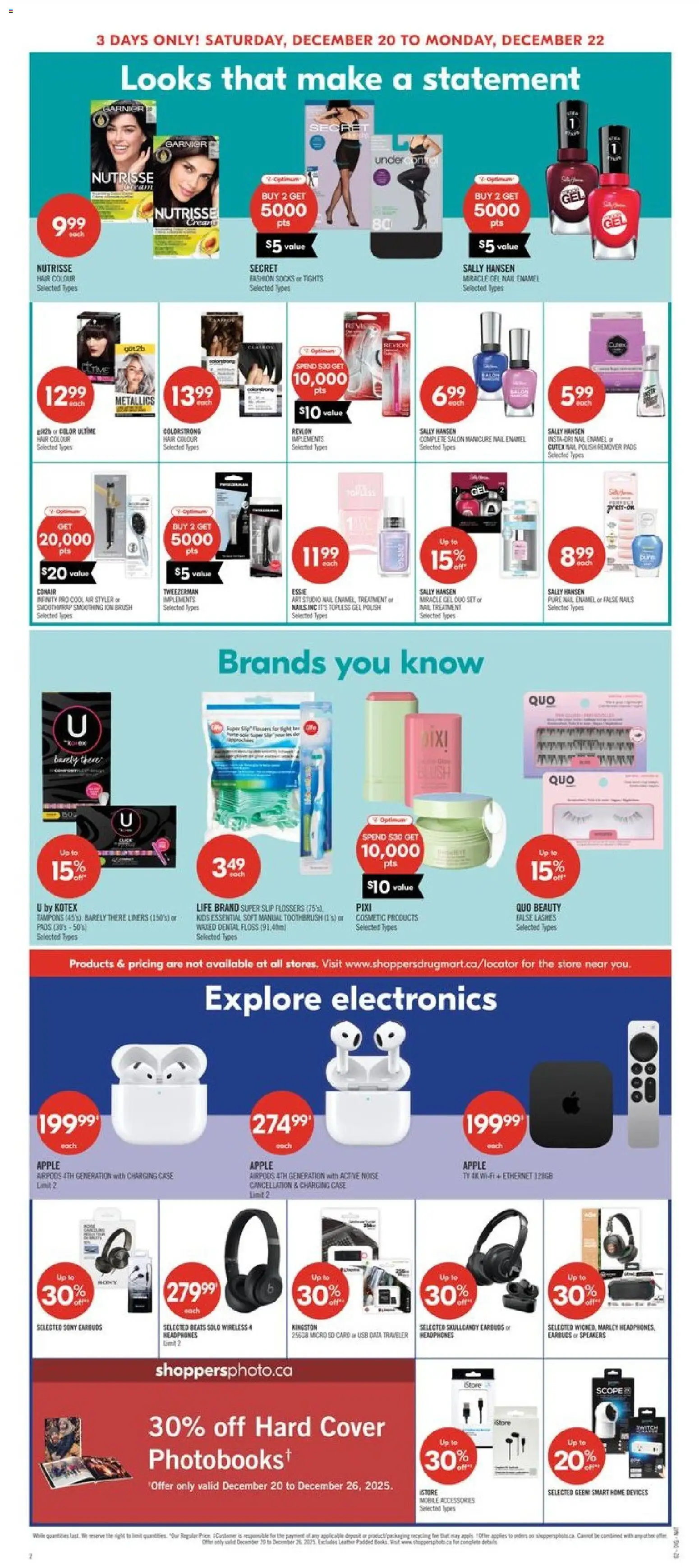 Shoppers flyer valid from 20.12.2025 | Page: 9 | Products: Case, Brush, Nail polish, Socks
